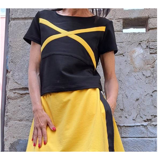 New Extravagant Short Sleeve Top - Handmade clothing from AngelBySilvia - Top Designer Brands 