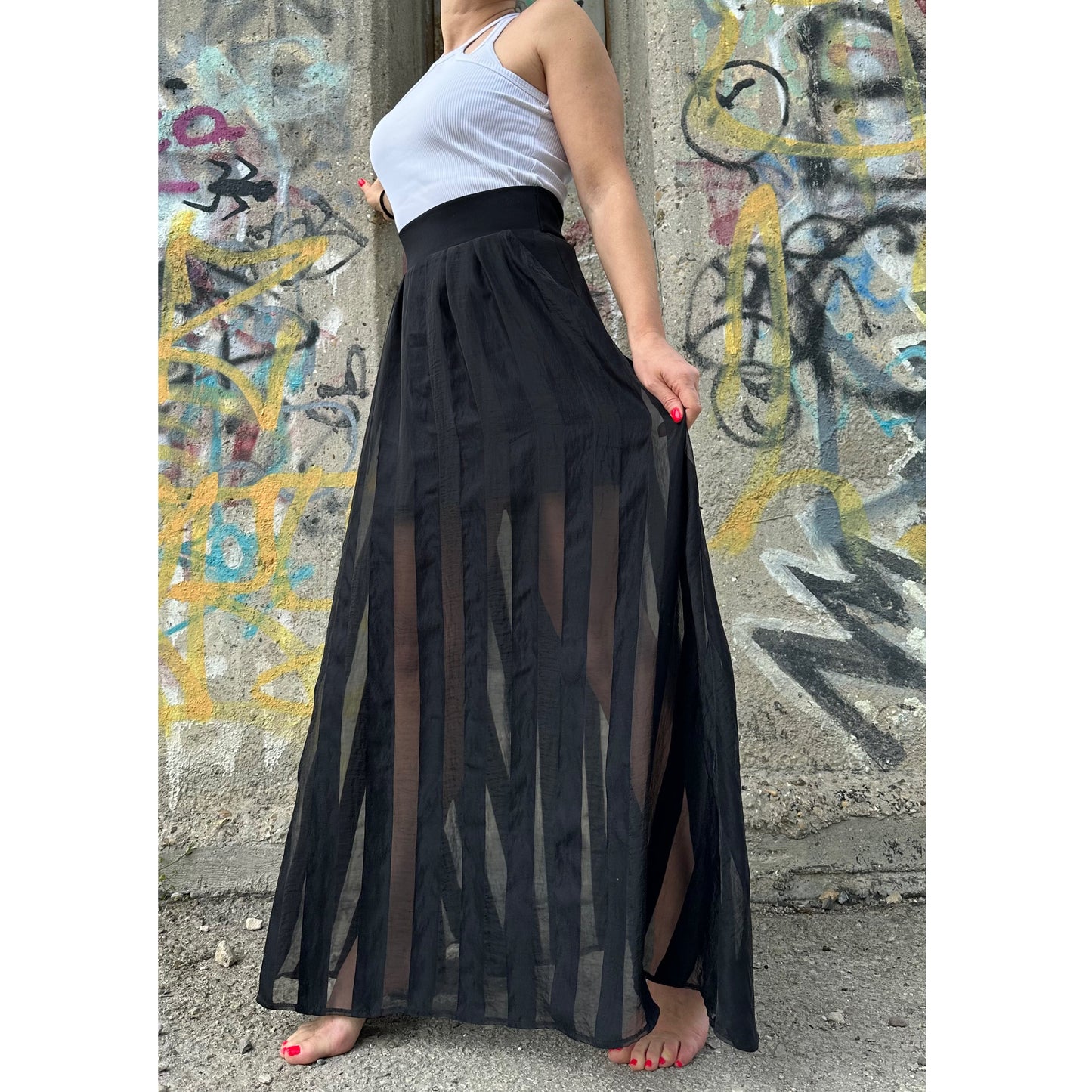 New Long Black Skirt - Handmade clothing from AngelBySilvia - Top Designer Brands 