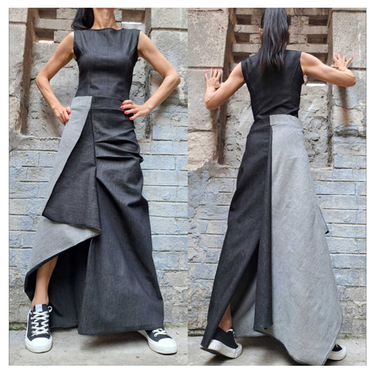 New Avantgarde Denim Dress - Handmade clothing from AngelBySilvia - Top Designer Brands 