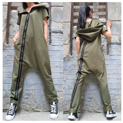 Urban Military Green Jumpsuit - Handmade clothing from AngelBySilvia - Top Designer Brands 
