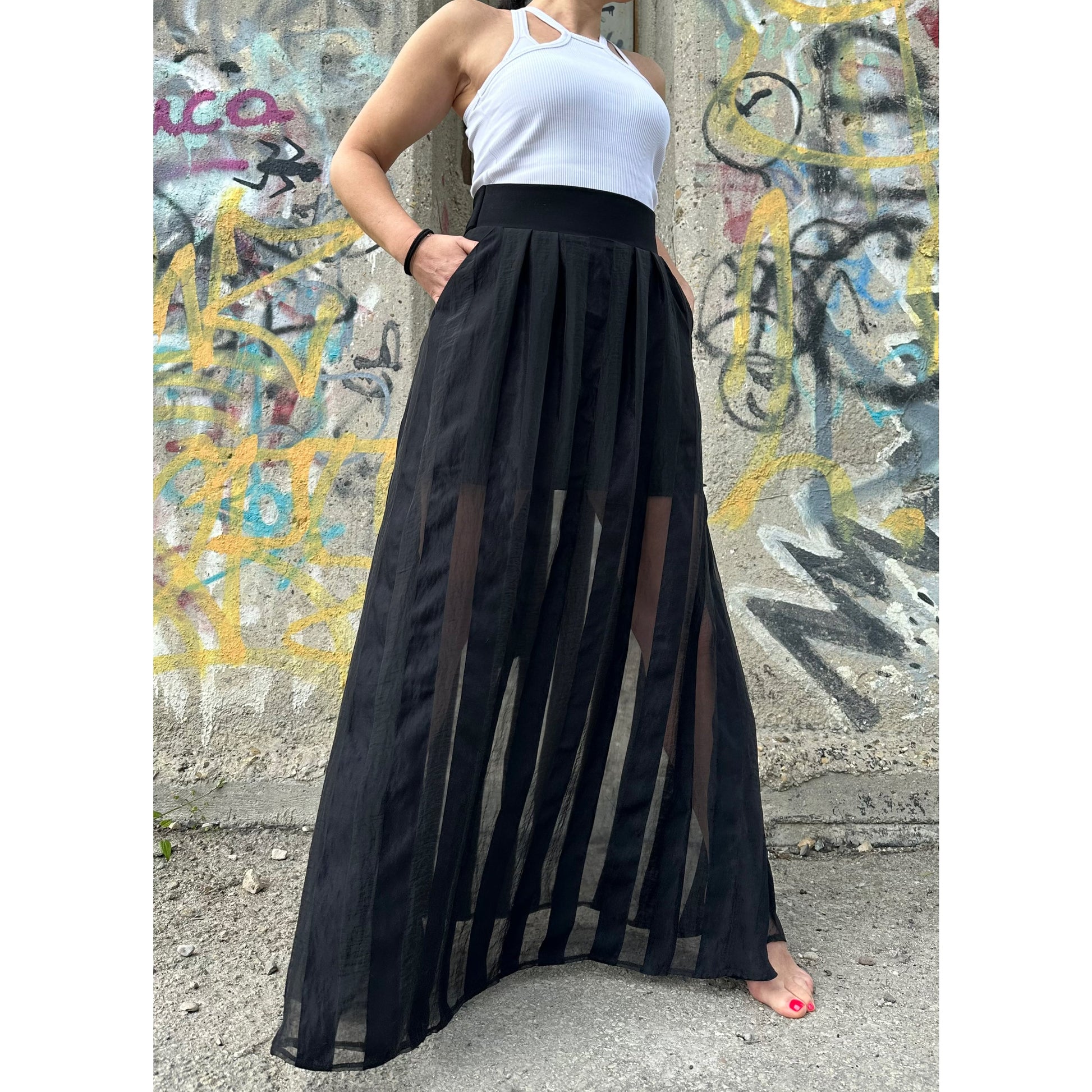 New Long Black Skirt - Handmade clothing from AngelBySilvia - Top Designer Brands 