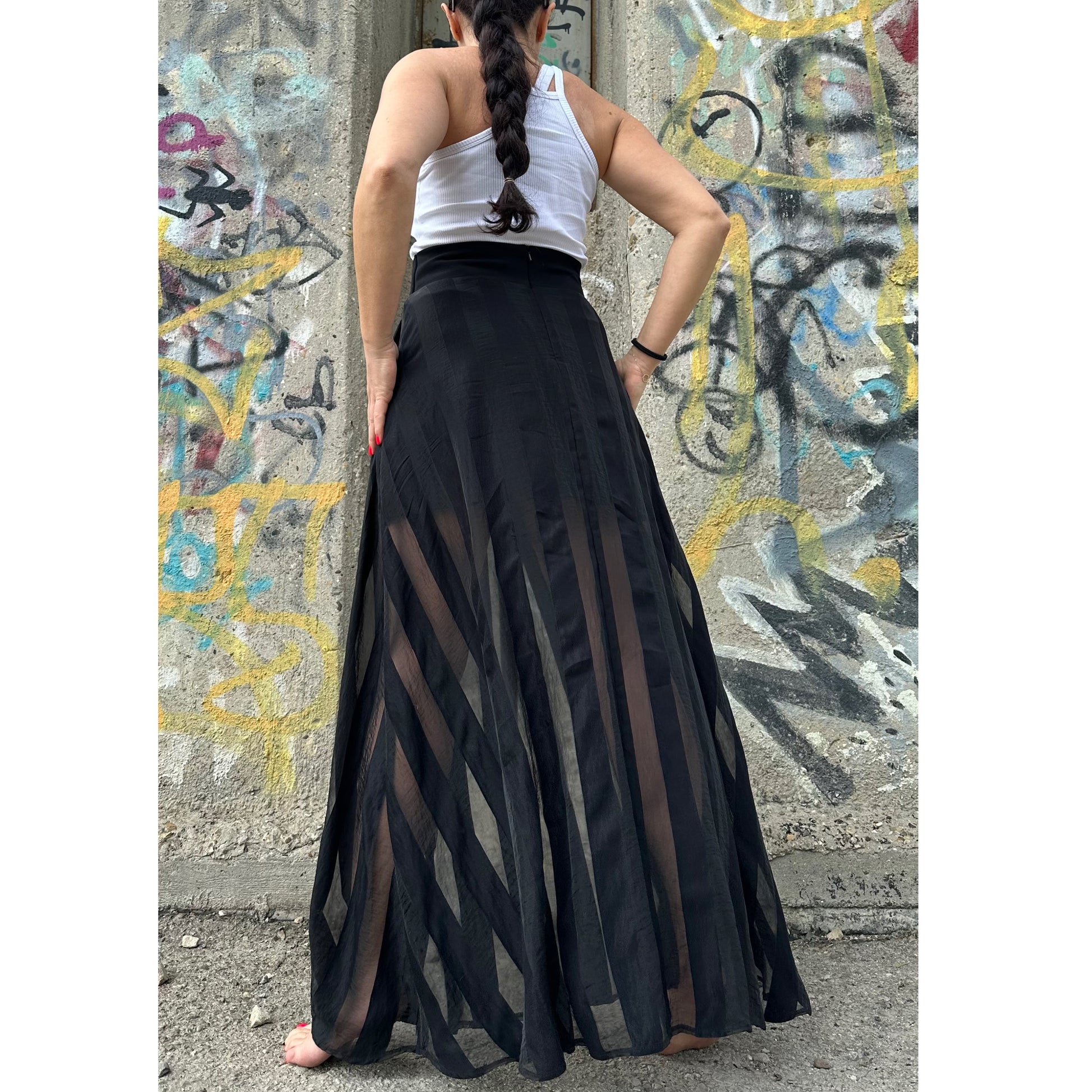 New Long Black Skirt - Handmade clothing from AngelBySilvia - Top Designer Brands 