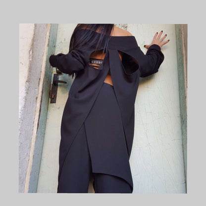 Casual Women Black Tunic - Handmade clothing from AngelBySilvia - Top Designer Brands 