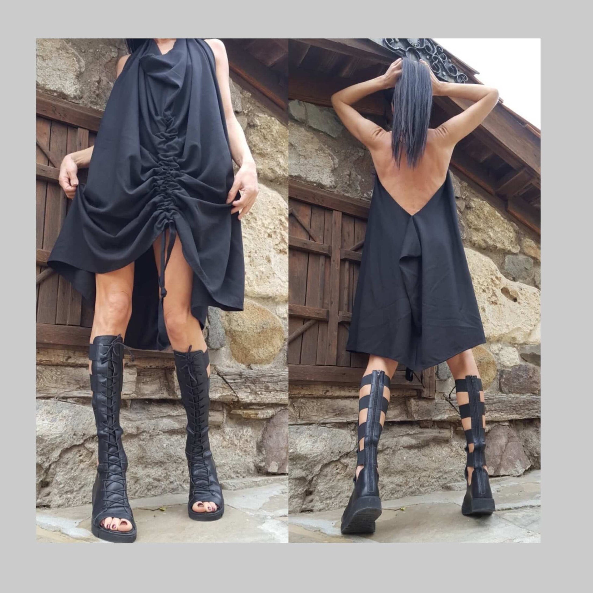 Extravagant Tunic With Bare Back - Handmade clothing from AngelBySilvia - Top Designer Brands 