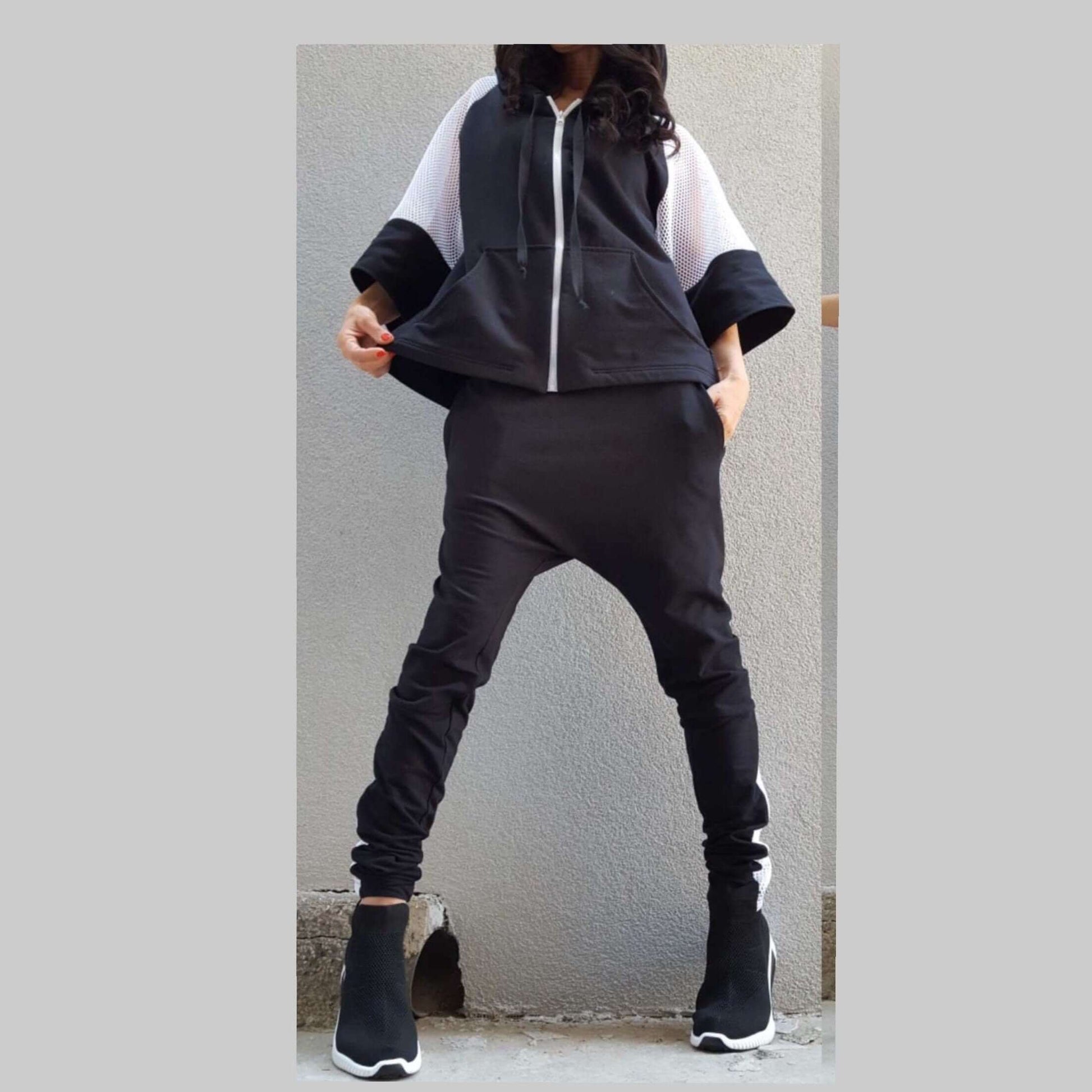 Black White Loose Set - Handmade clothing from AngelBySilvia - Top Designer Brands 