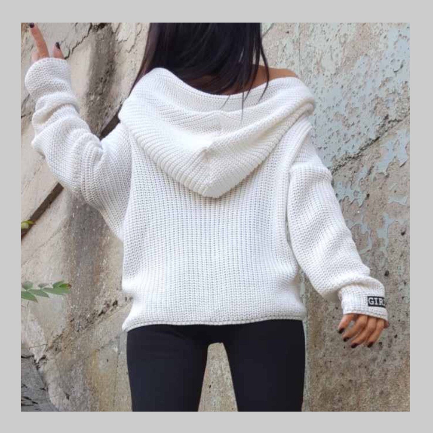 Wool White Short Sweater - Handmade clothing from AngelBySilvia - Top Designer Brands 