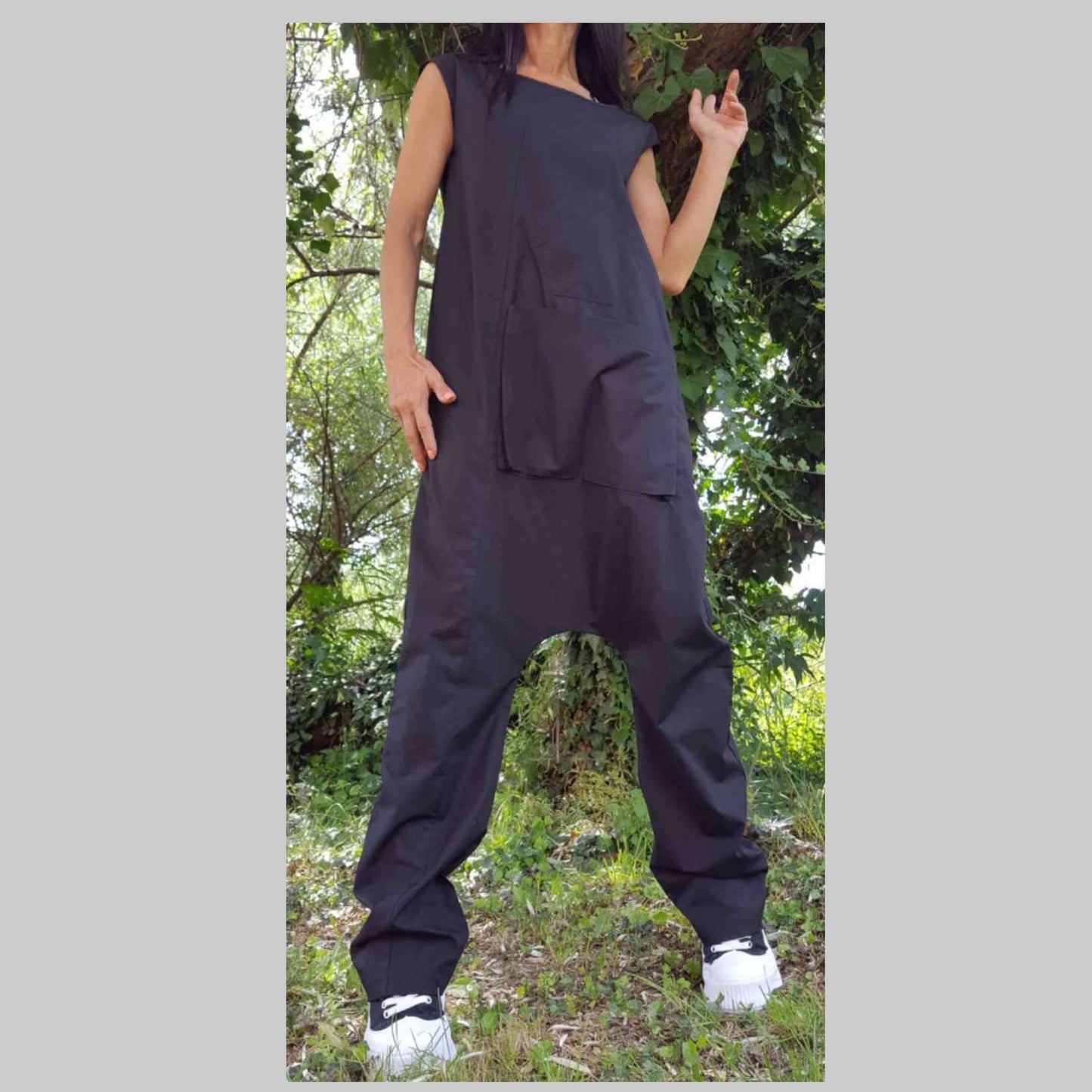 Black Harem Jumpsuit - Handmade clothing from AngelBySilvia - Top Designer Brands 