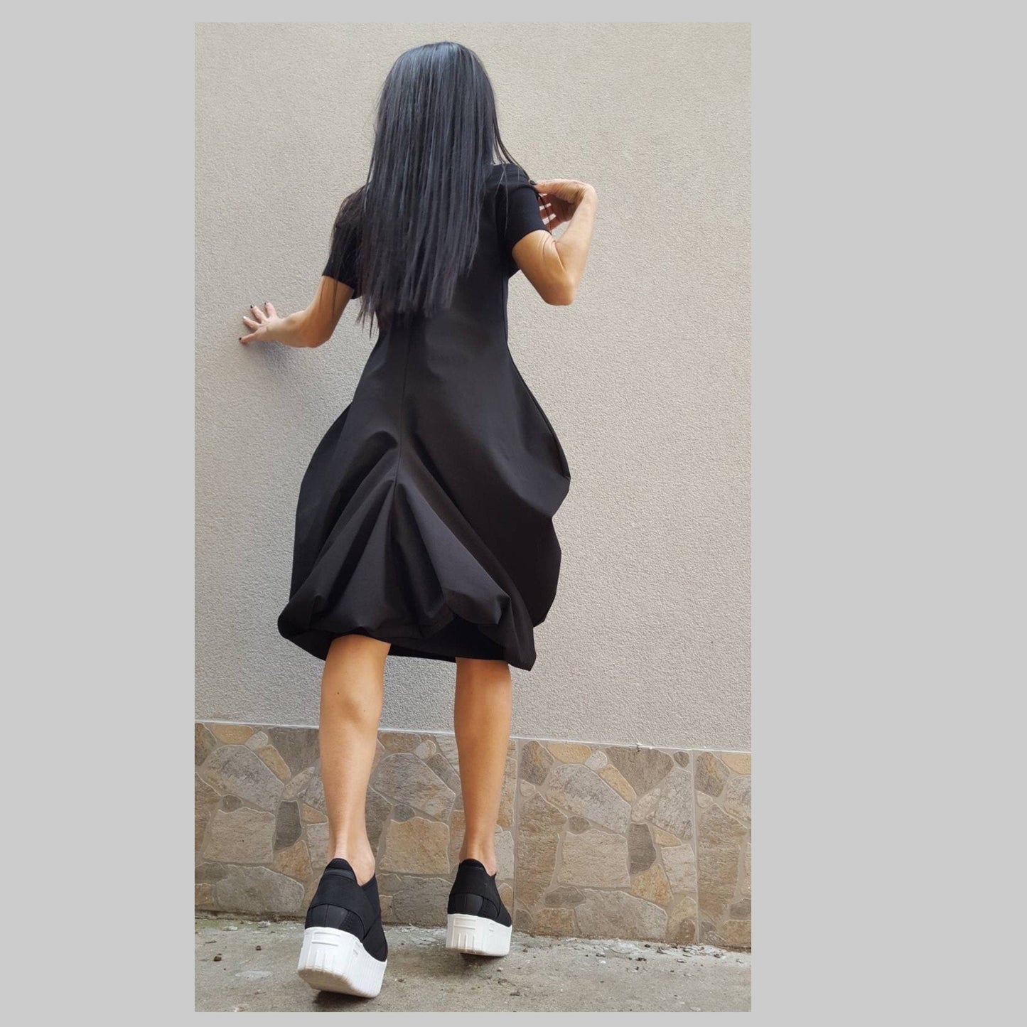 Party Woman Short Long Dress - Handmade clothing from AngelBySilvia - Top Designer Brands 