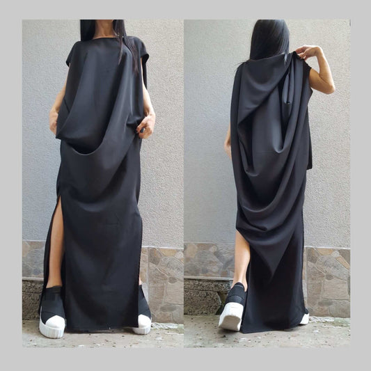 Extravagant Women Black Dress - Handmade clothing from AngelBySilvia - Top Designer Brands 