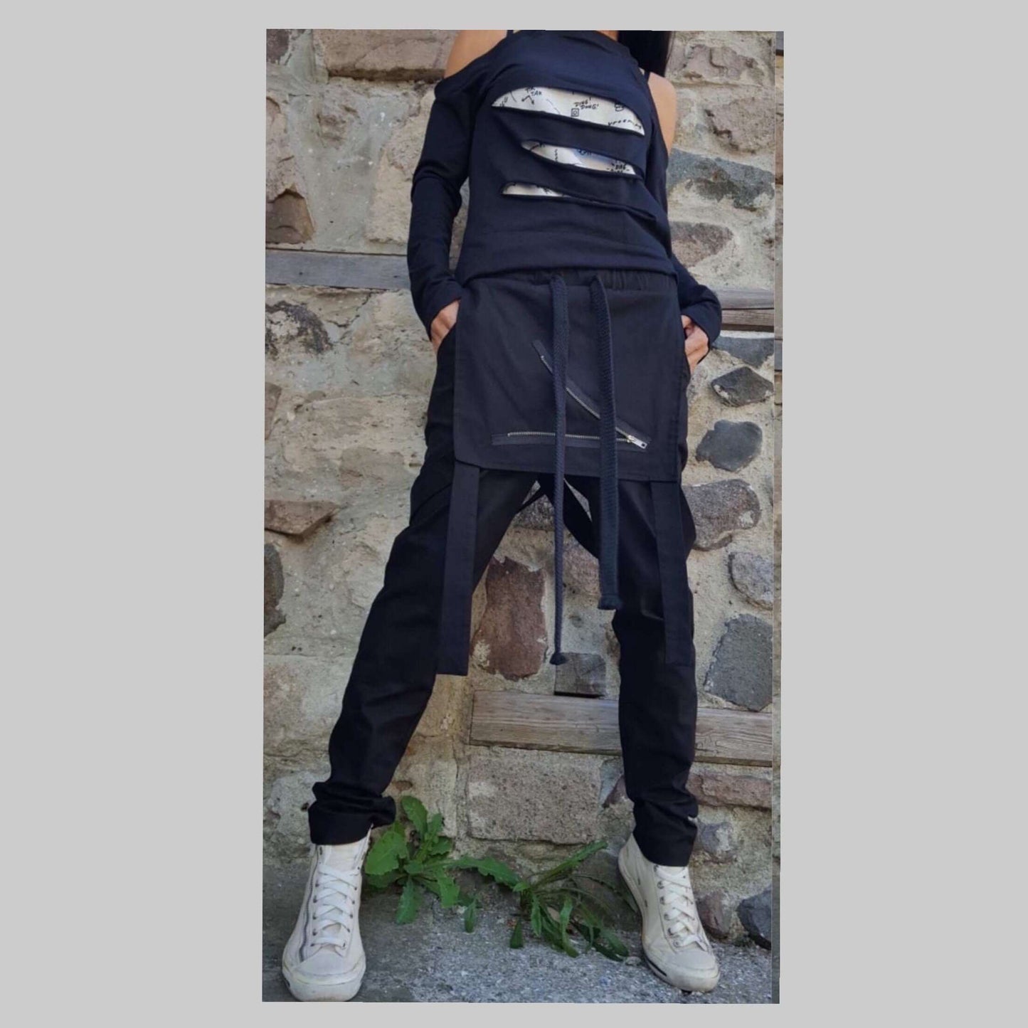 Deconstructed Pants - Handmade clothing from AngelBySilvia - Top Designer Brands 