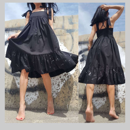 Extravagant Asymmetric Dress - Handmade clothing from AngelBySilvia - Top Designer Brands 