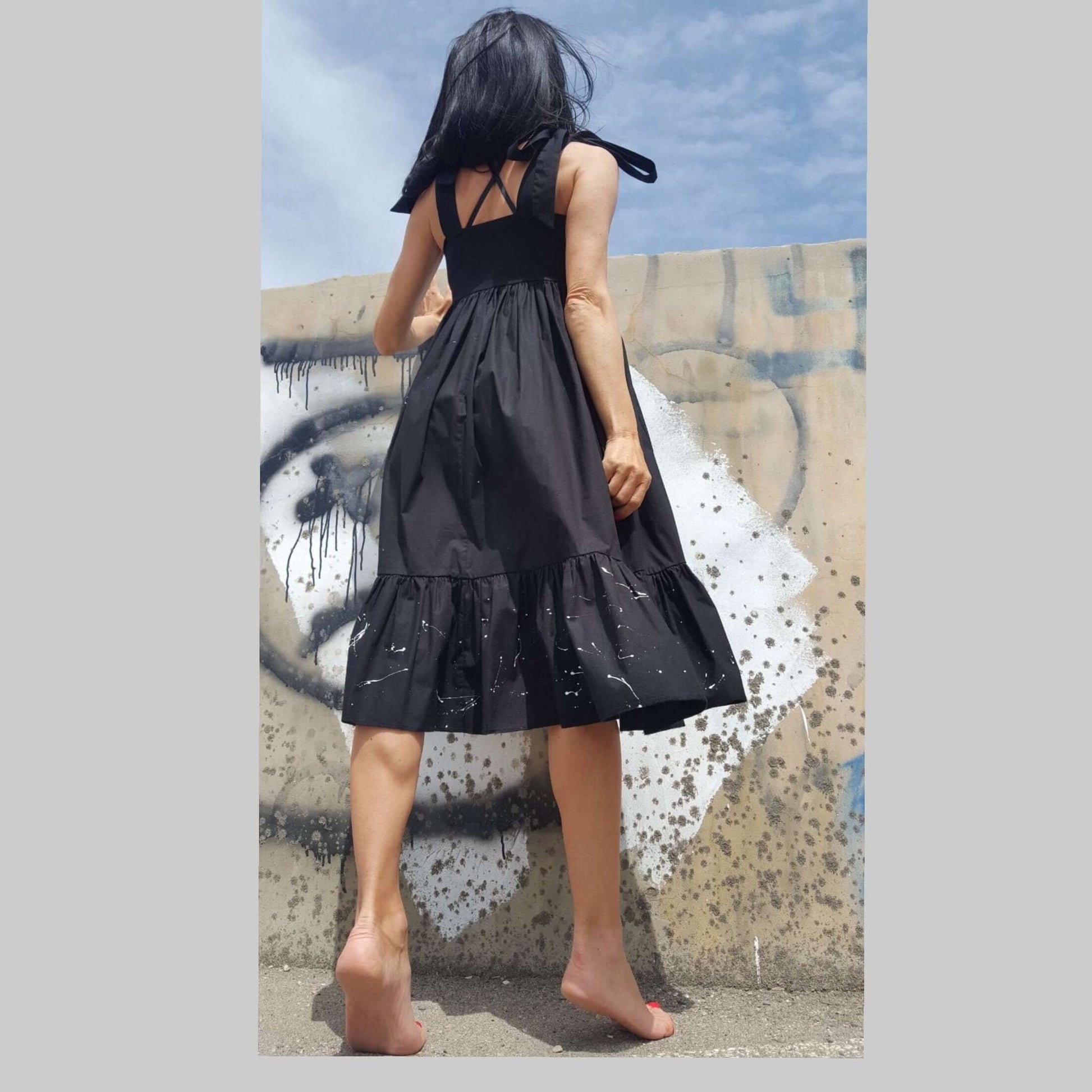 Extravagant Asymmetric Dress - Handmade clothing from AngelBySilvia - Top Designer Brands 