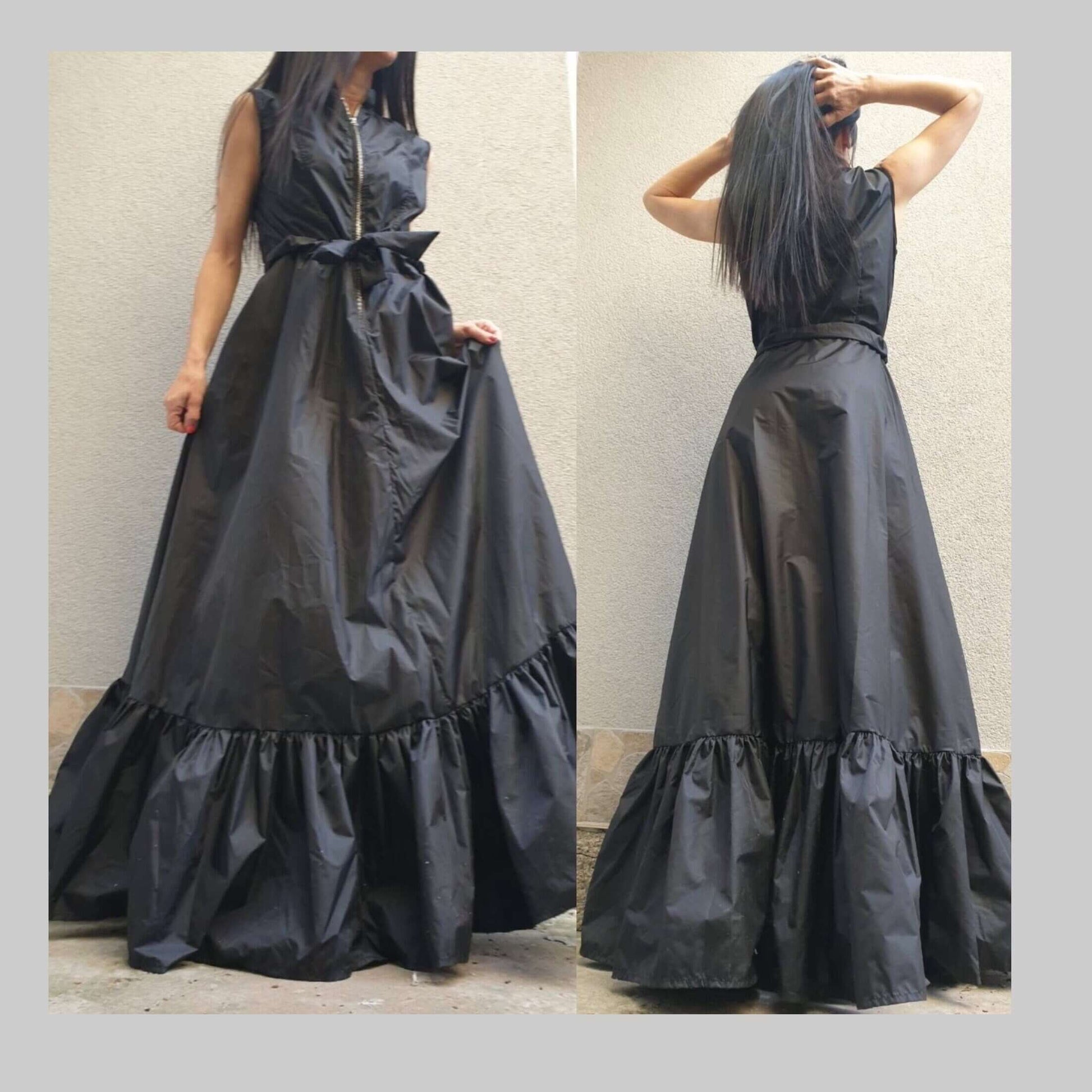 Extravagant Black Dress - Handmade clothing from AngelBySilvia - Top Designer Brands 