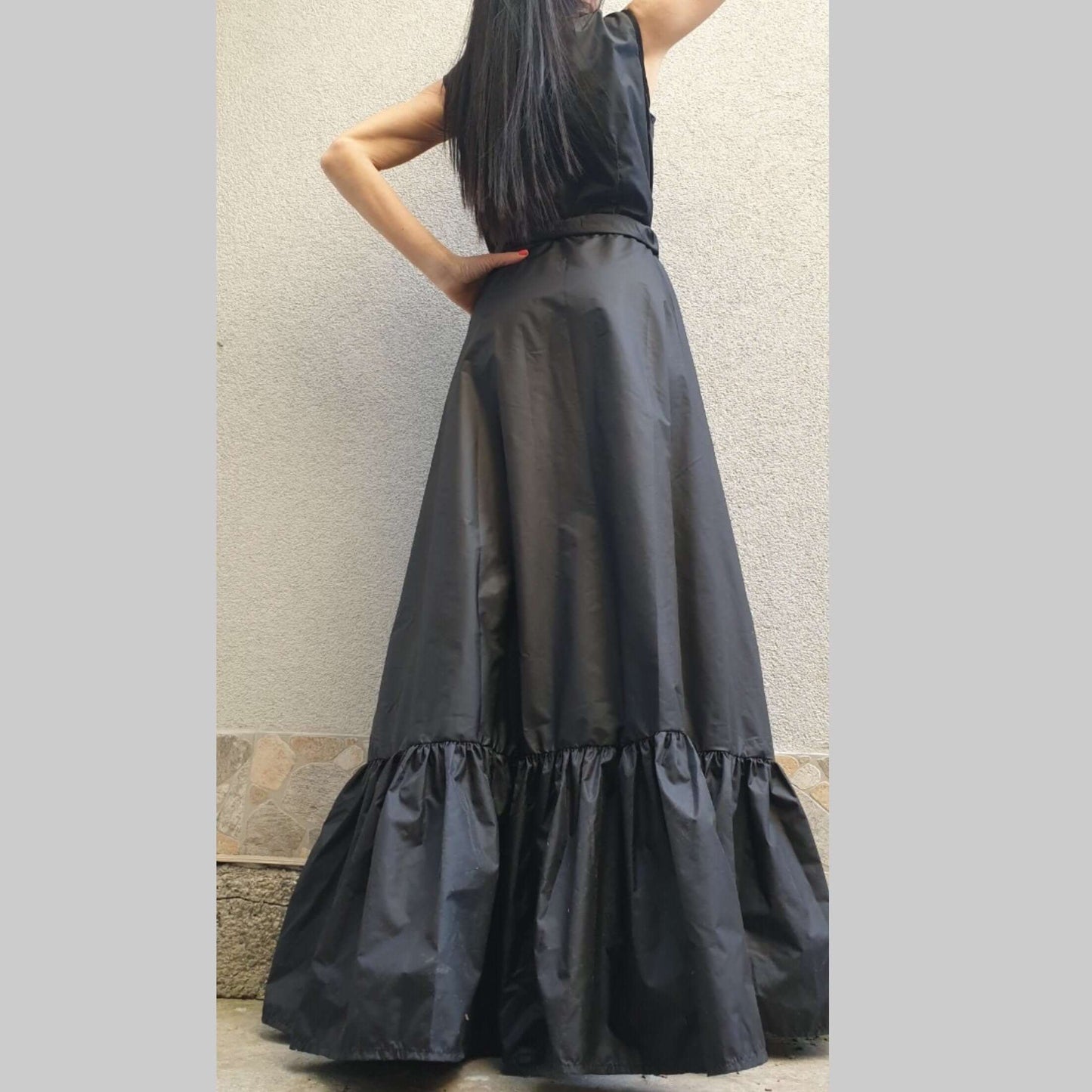 Extravagant Black Dress - Handmade clothing from AngelBySilvia - Top Designer Brands 