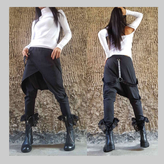 Asymmetric Pants - Handmade clothing from AngelBySilvia - Top Designer Brands 