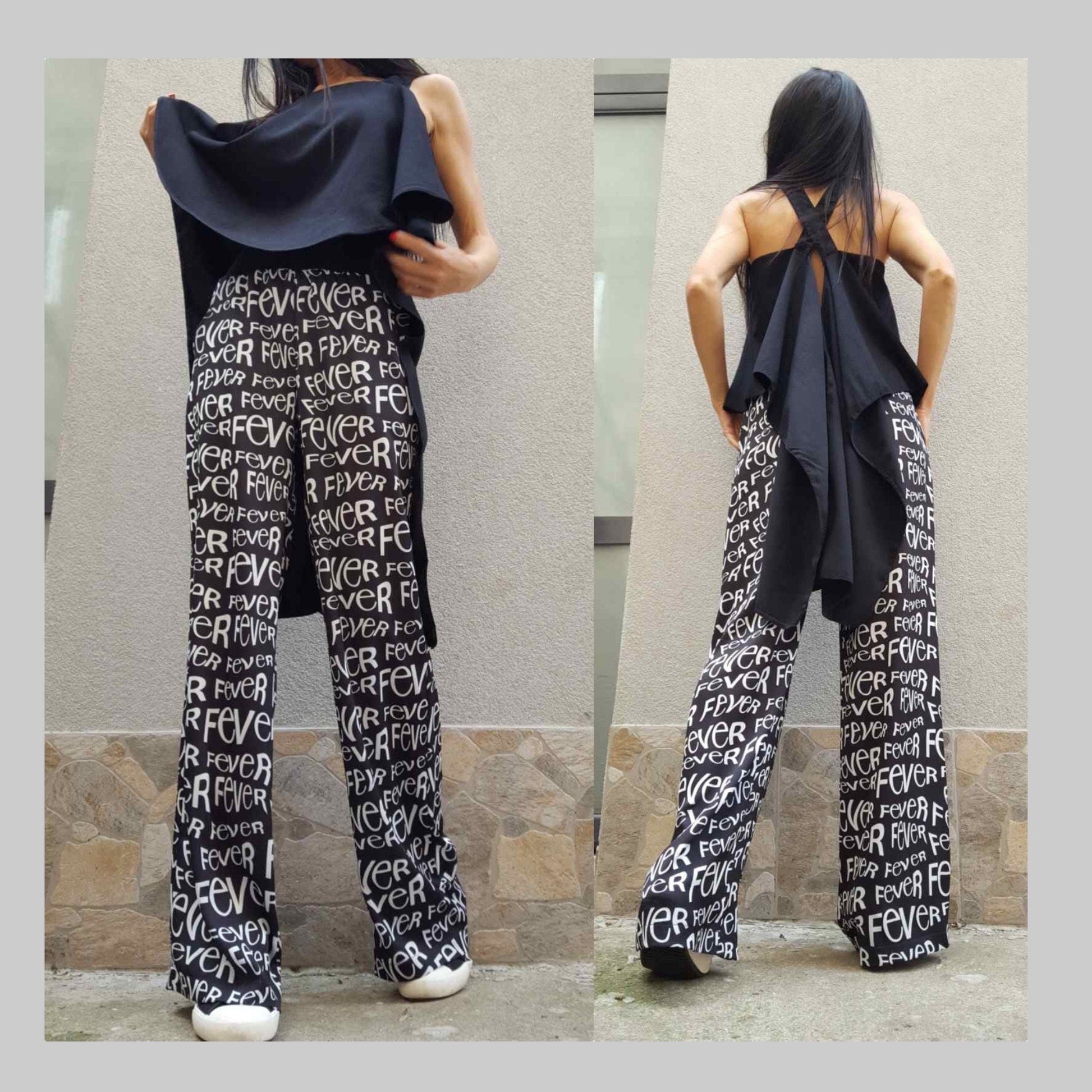 Wide Leg Pants - Handmade clothing from AngelBySilvia - Top Designer Brands 