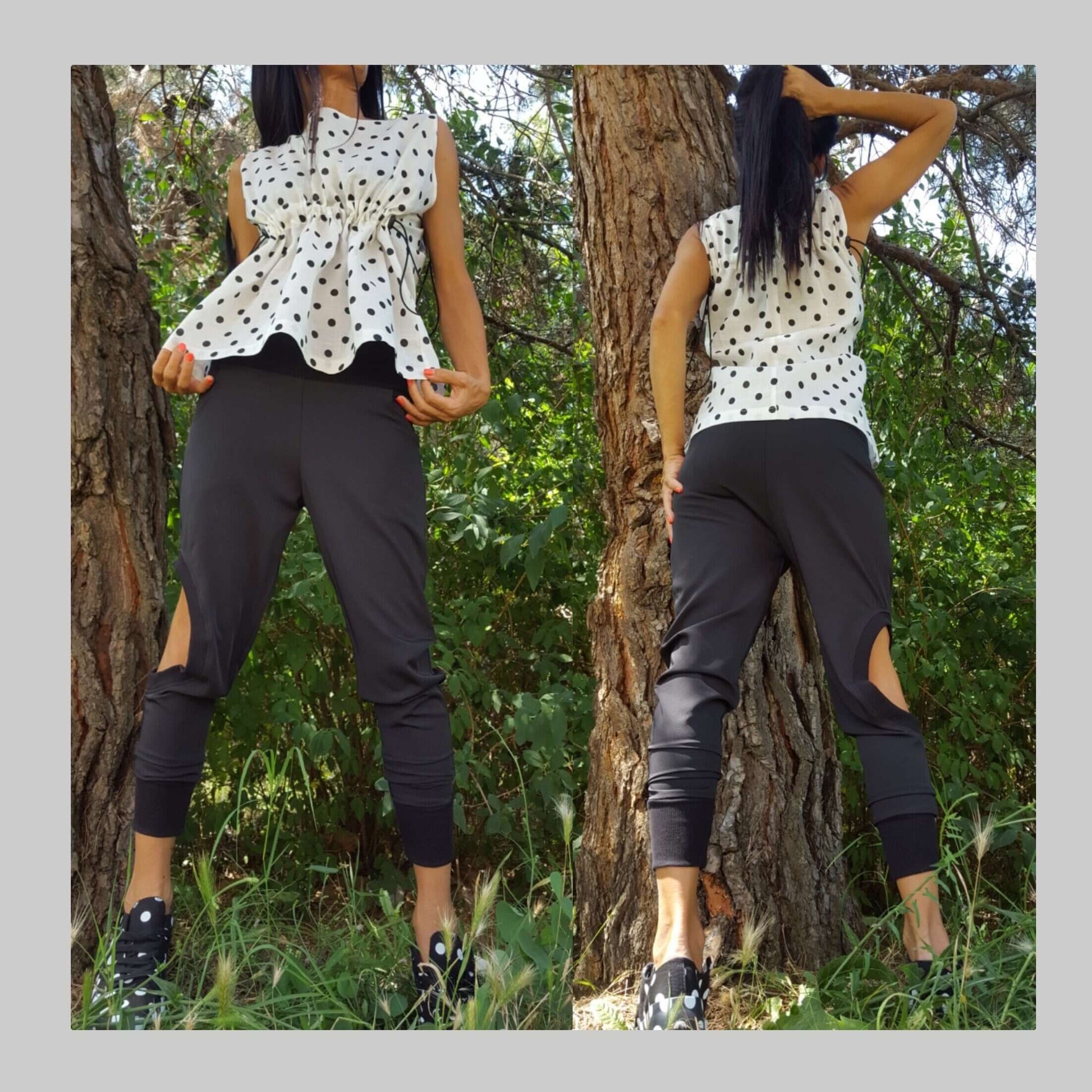 Comfortable Black Pants - Handmade clothing from AngelBySilvia - Top Designer Brands 