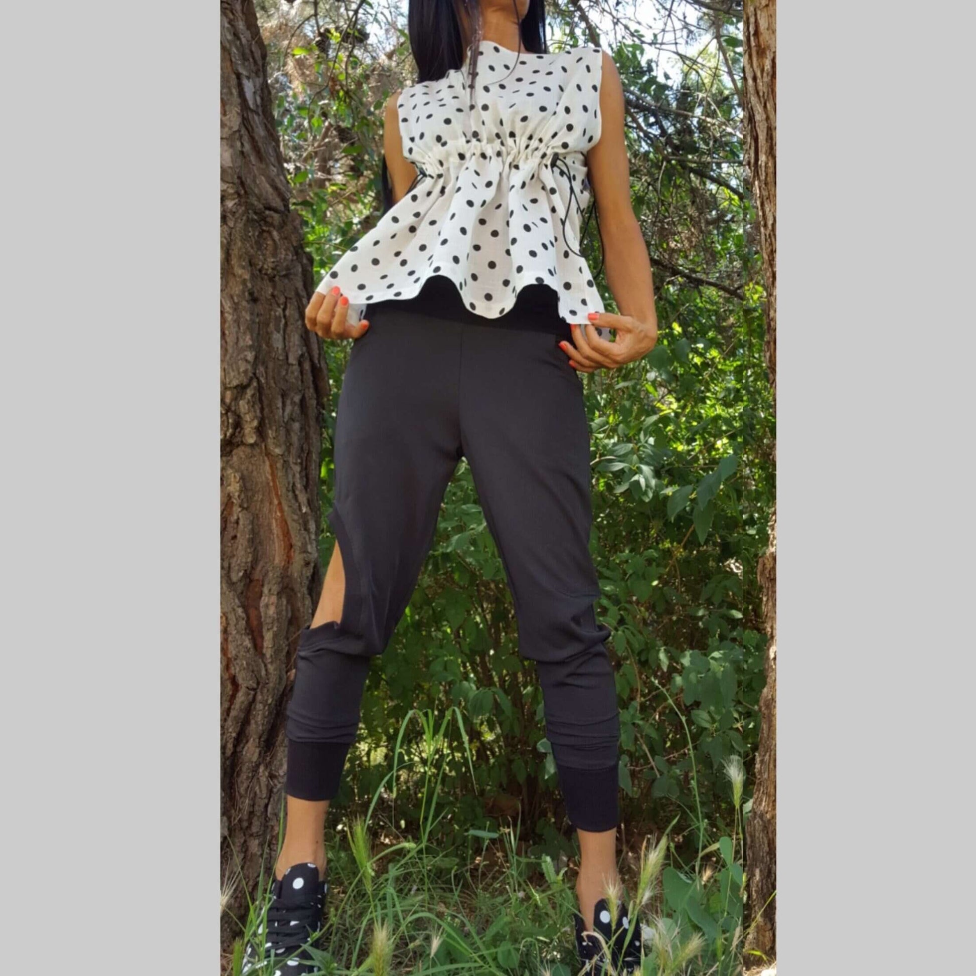 Comfortable Black Pants - Handmade clothing from AngelBySilvia - Top Designer Brands 