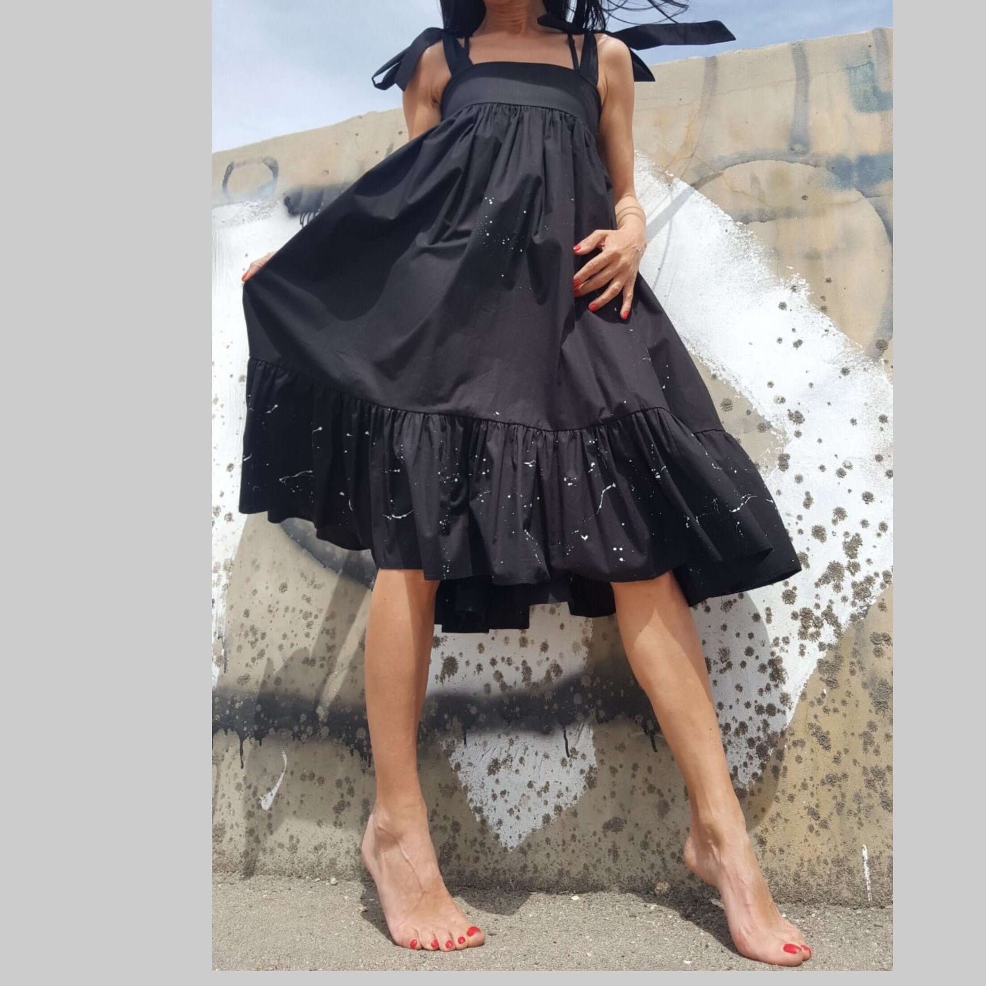 Extravagant Asymmetric Dress - Handmade clothing from AngelBySilvia - Top Designer Brands 