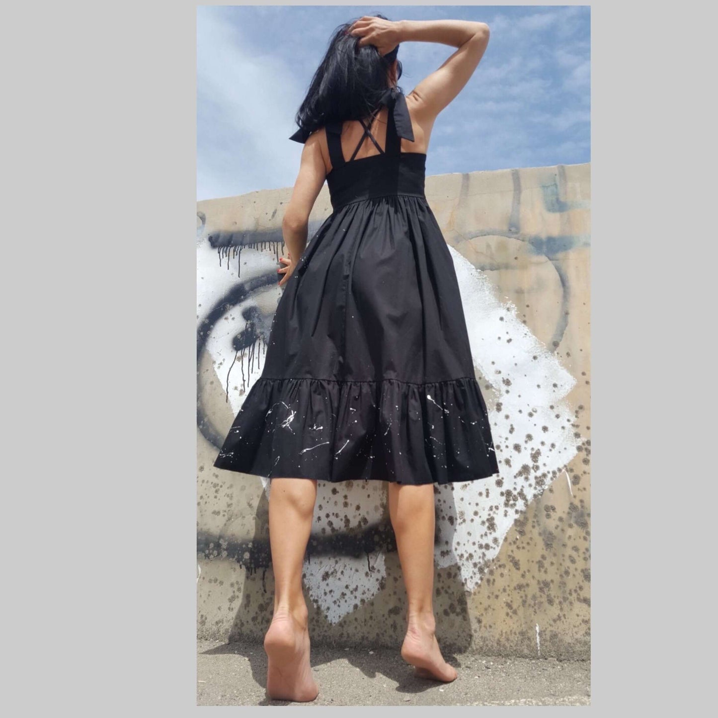 Extravagant Asymmetric Dress - Handmade clothing from AngelBySilvia - Top Designer Brands 