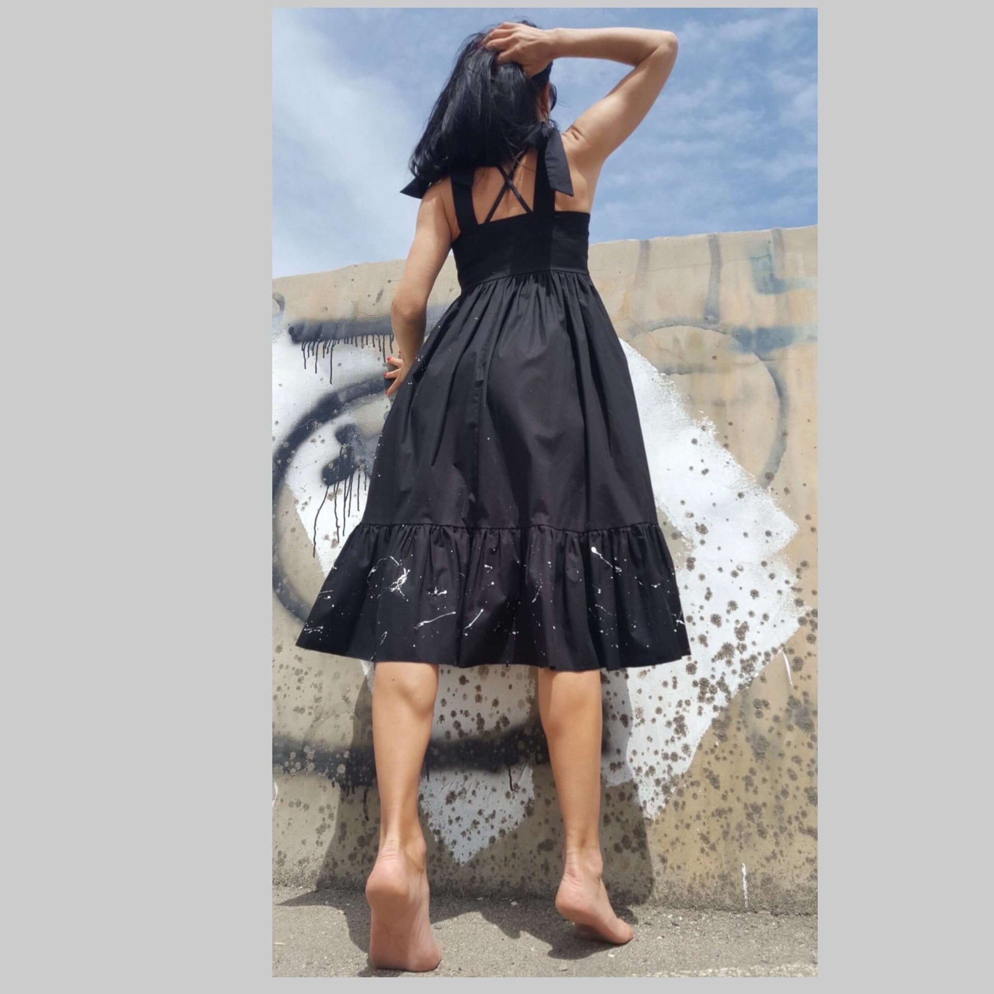 Extravagant Asymmetric Dress - Handmade clothing from AngelBySilvia - Top Designer Brands 