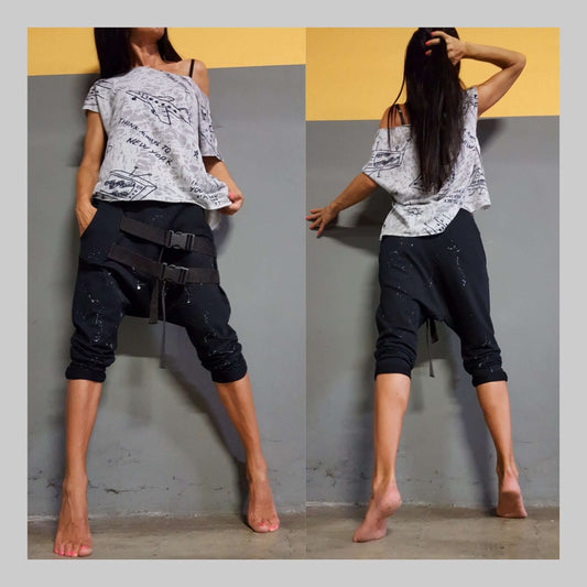 Hand Painted Pants - Handmade clothing from AngelBySilvia - Top Designer Brands 