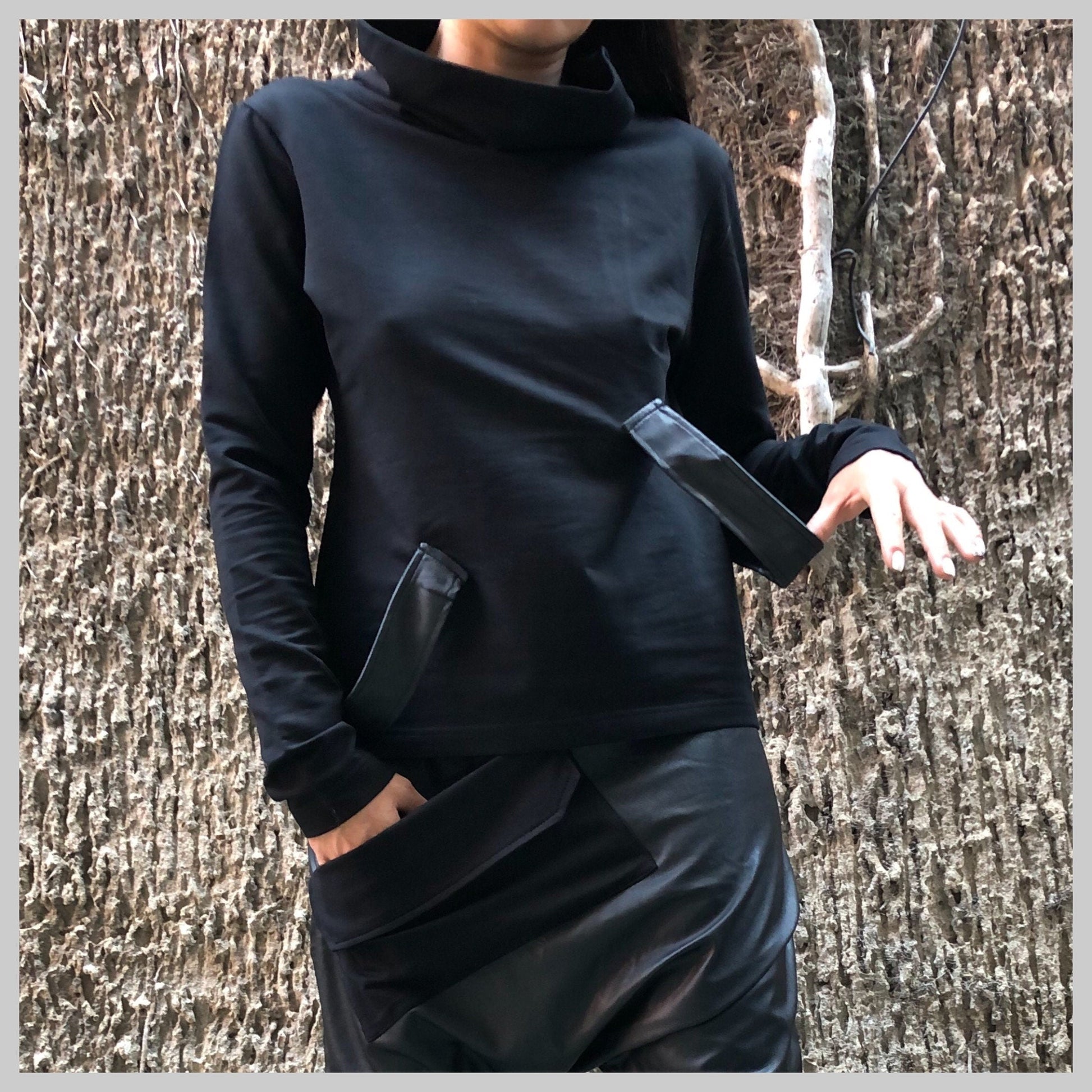 Turtleneck Top - Handmade clothing from AngelBySilvia - Top Designer Brands 