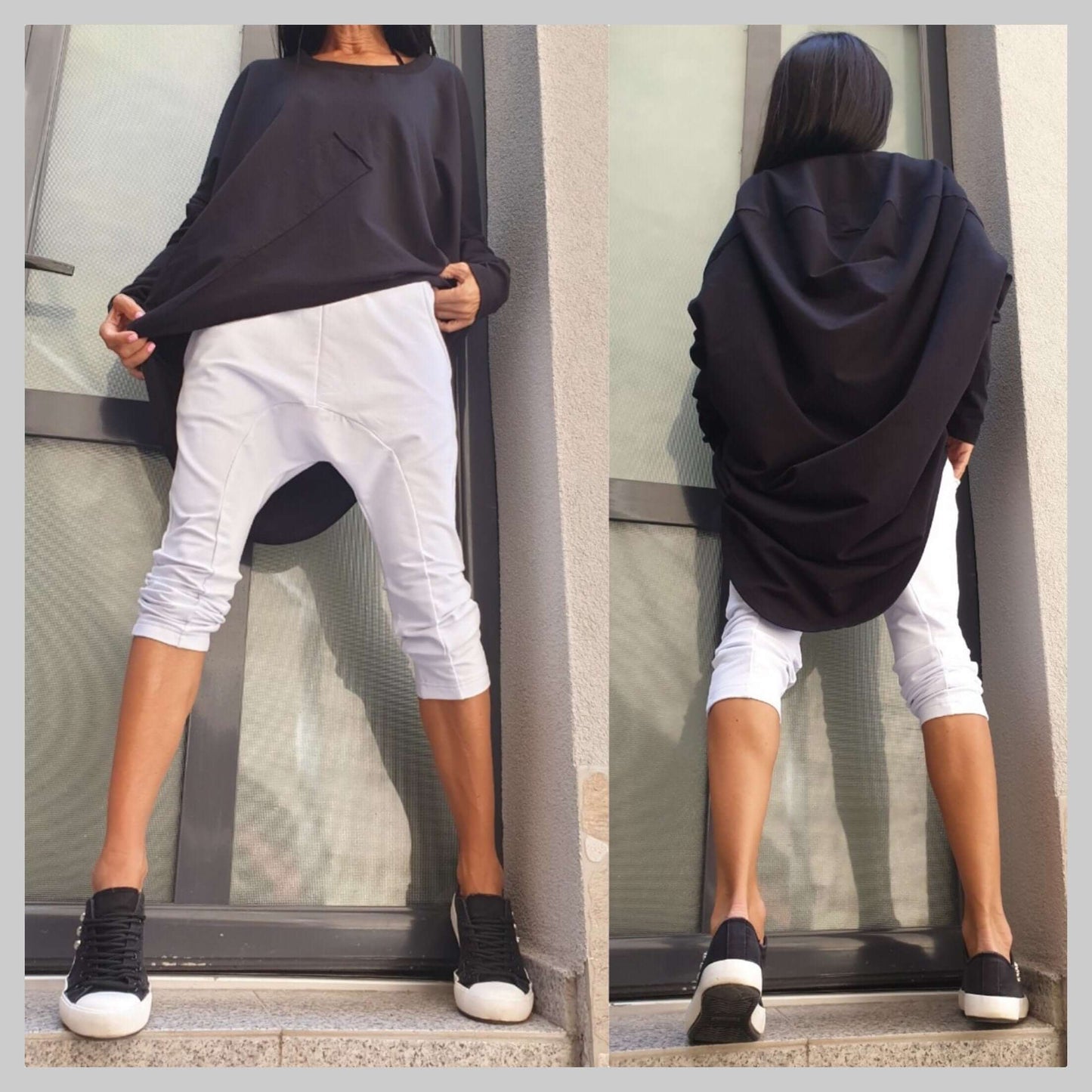 Casual Long Sleeve Top - Handmade clothing from AngelBySilvia - Top Designer Brands 