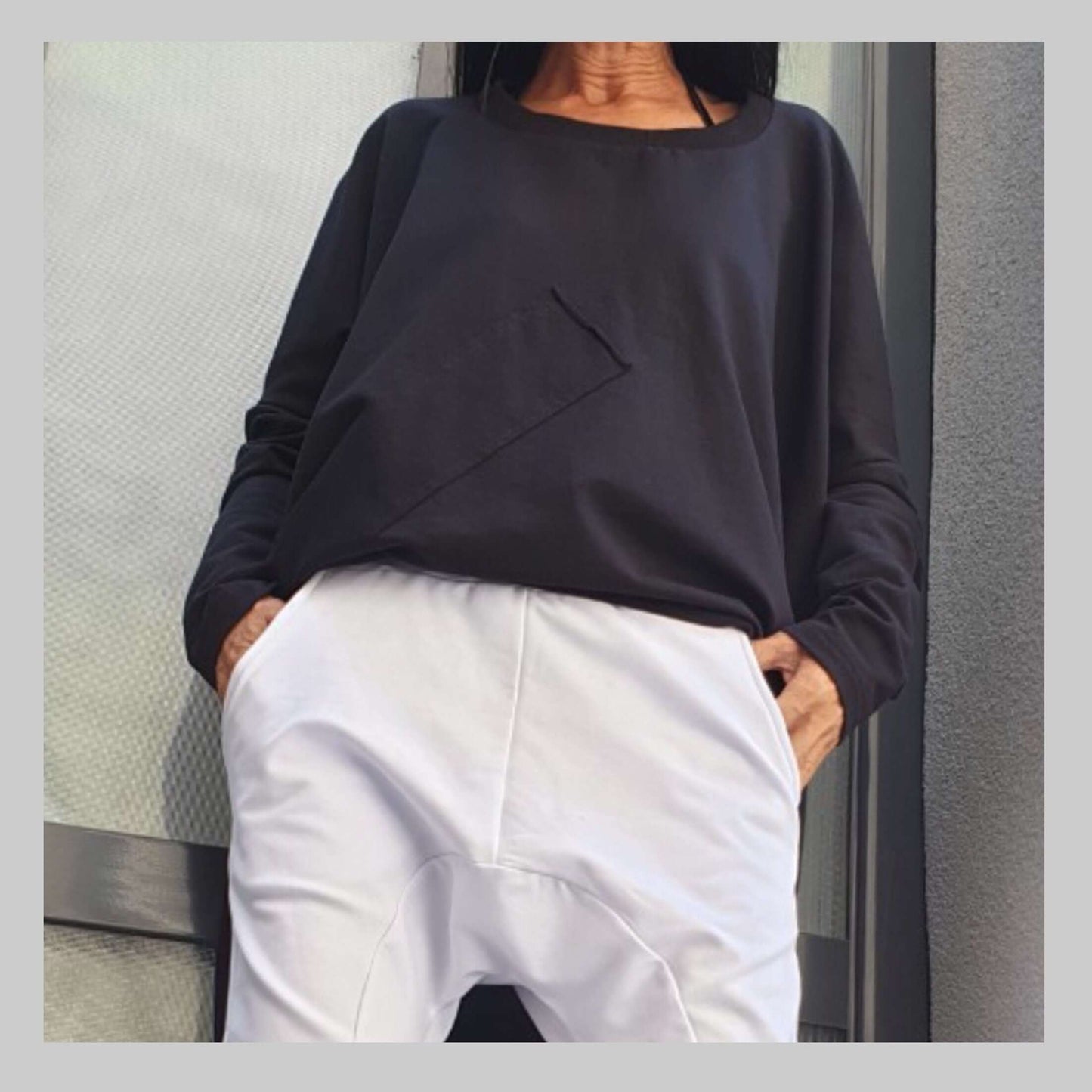 Casual Long Sleeve Top - Handmade clothing from AngelBySilvia - Top Designer Brands 