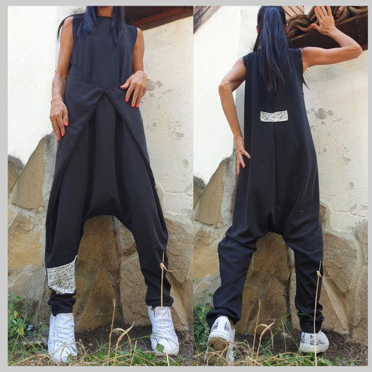 Urban Black Jumpsuit - Handmade clothing from AngelBySilvia - Top Designer Brands 
