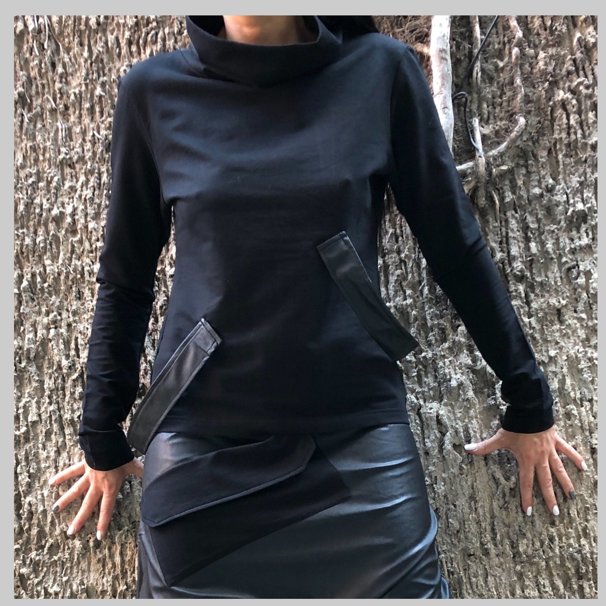 Turtleneck Top - Handmade clothing from AngelBySilvia - Top Designer Brands 