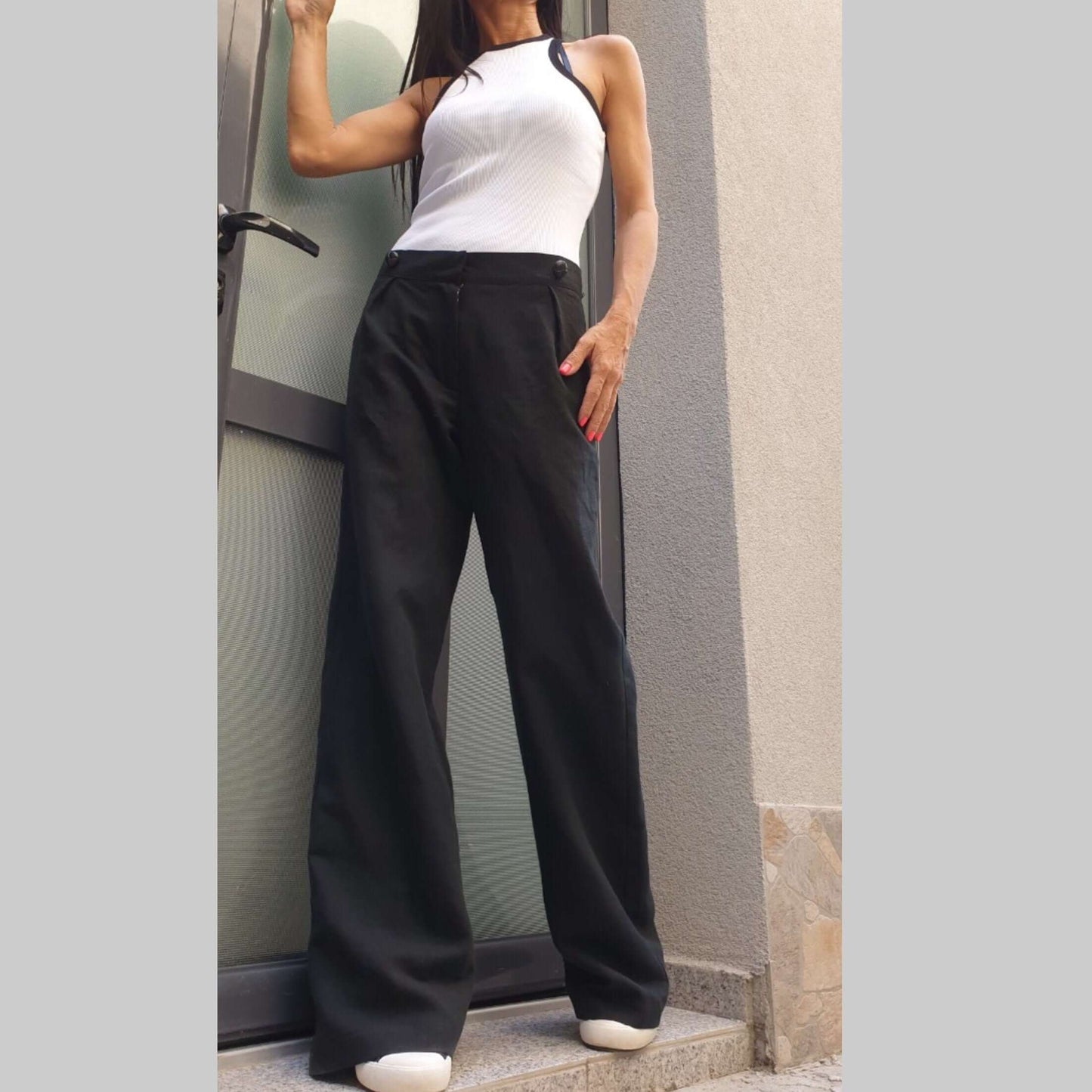 Comfortable Linen Trousers - Handmade clothing from AngelBySilvia - Top Designer Brands 