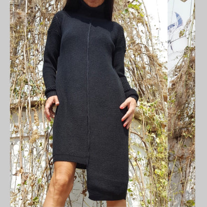 Winter Wool Black Sweater - Handmade clothing from AngelBySilvia - Top Designer Brands 