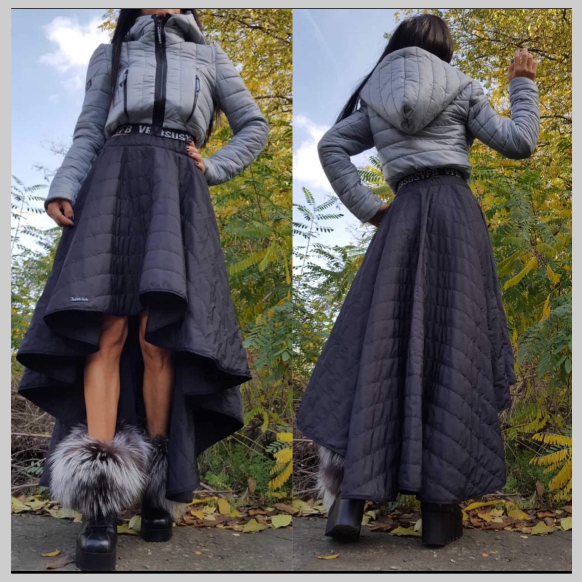 Extravagant Asymmetric Skirt - Handmade clothing from AngelBySilvia - Top Designer Brands 