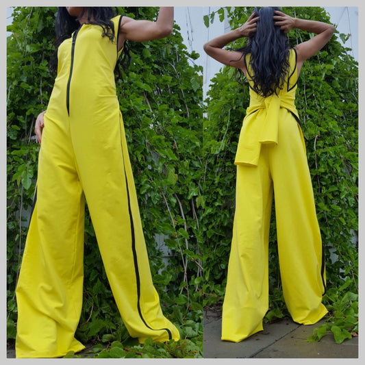 Extravagant Yellow Jumpsuit - Handmade clothing from AngelBySilvia - Top Designer Brands 