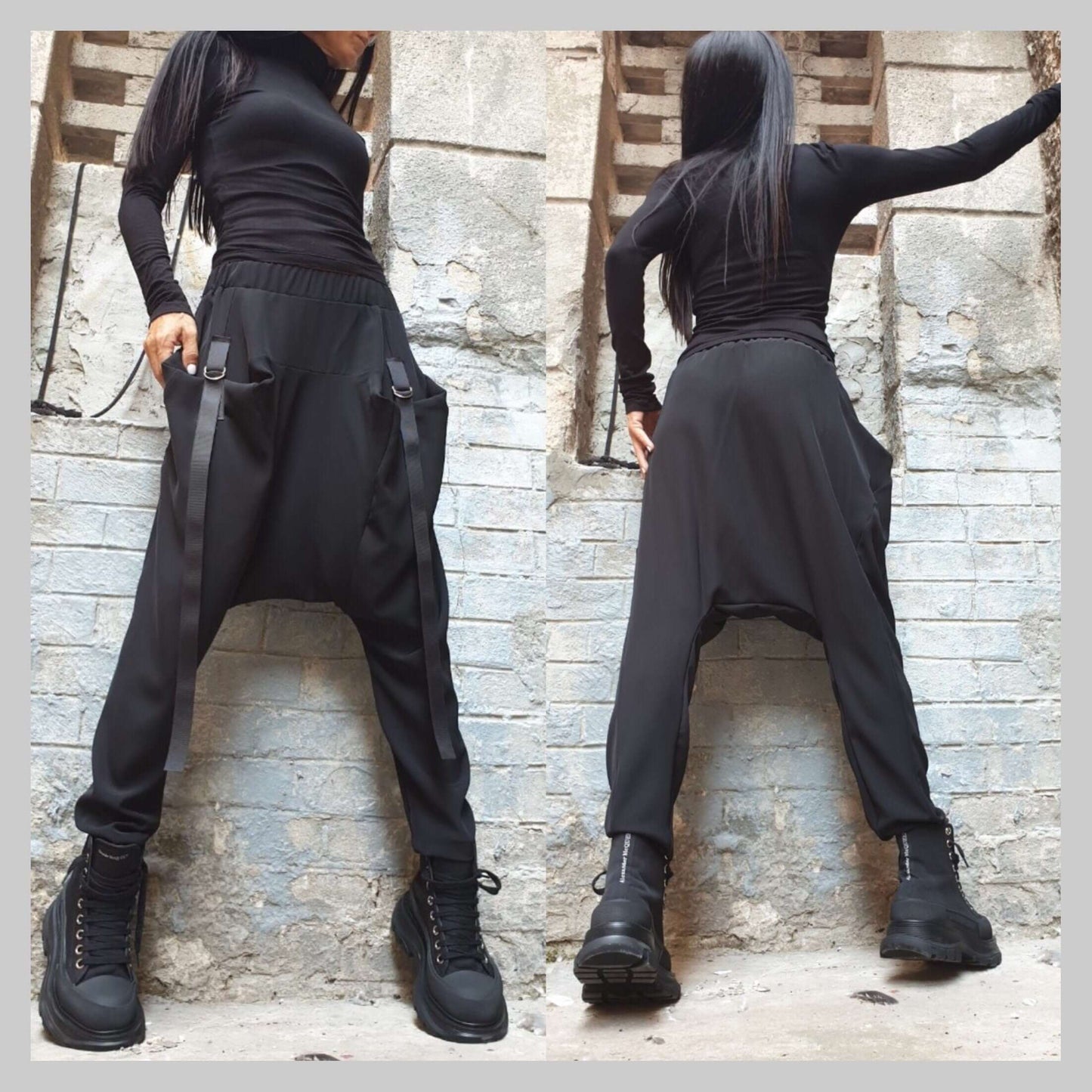 Drop Crotch Pants - Handmade clothing from AngelBySilvia - Top Designer Brands 