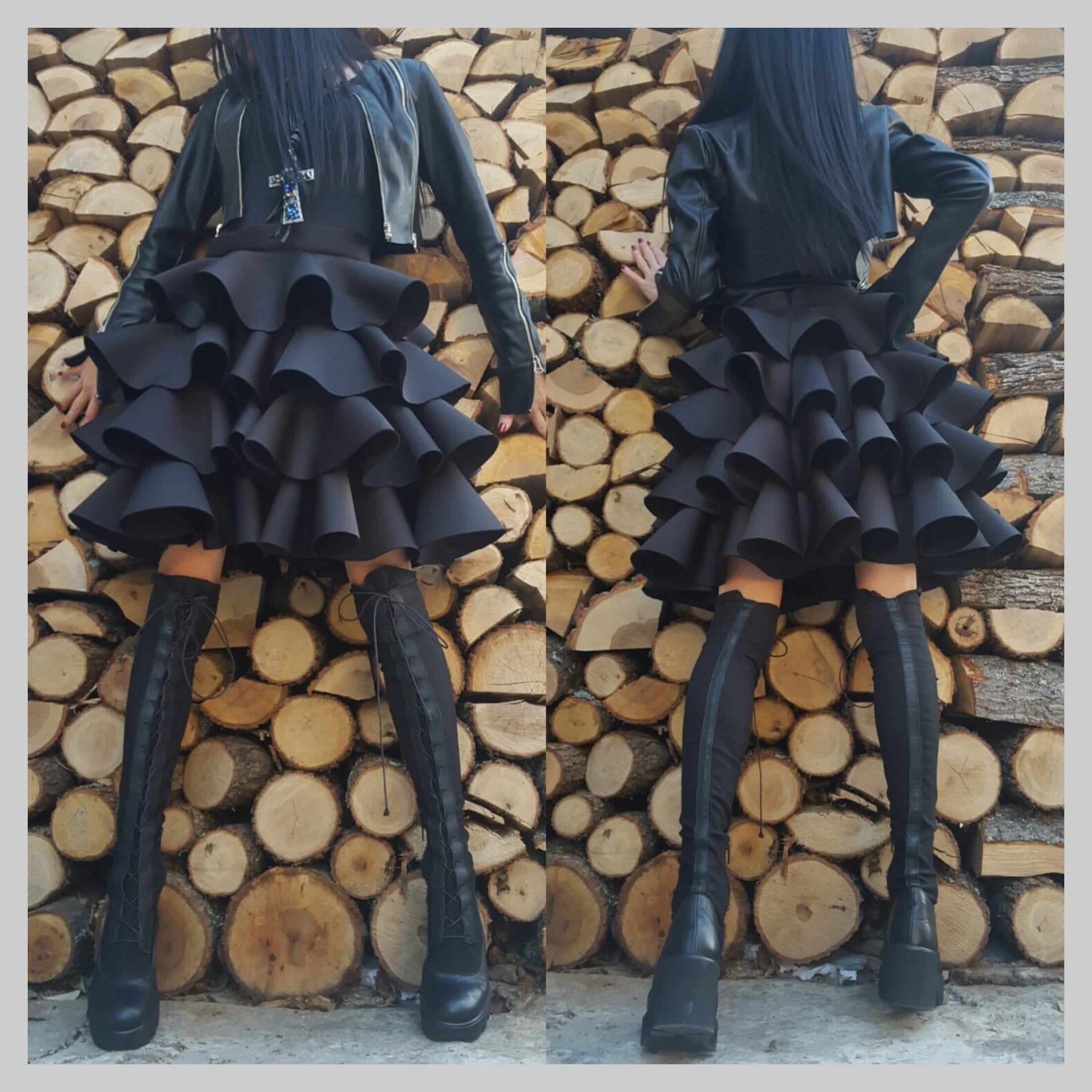 Cocktail Black Skirt - Handmade clothing from AngelBySilvia - Top Designer Brands 