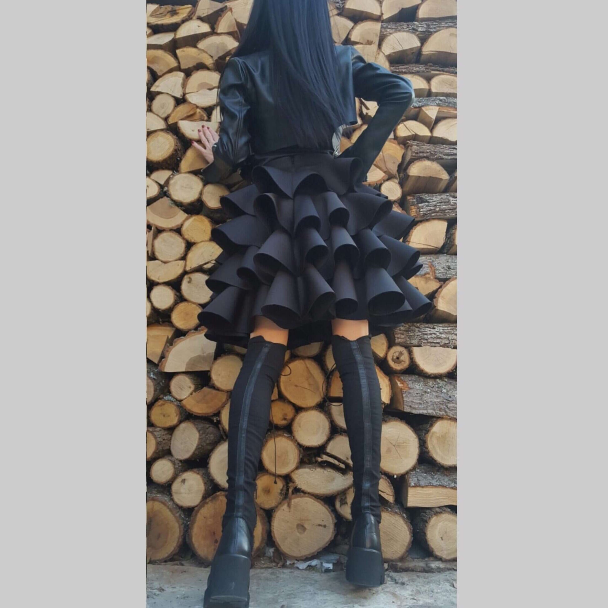 Cocktail Black Skirt - Handmade clothing from AngelBySilvia - Top Designer Brands 