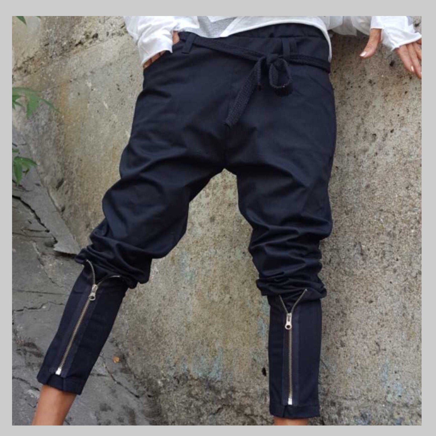Urban Women Black Pants - Handmade clothing from AngelBySilvia - Top Designer Brands 
