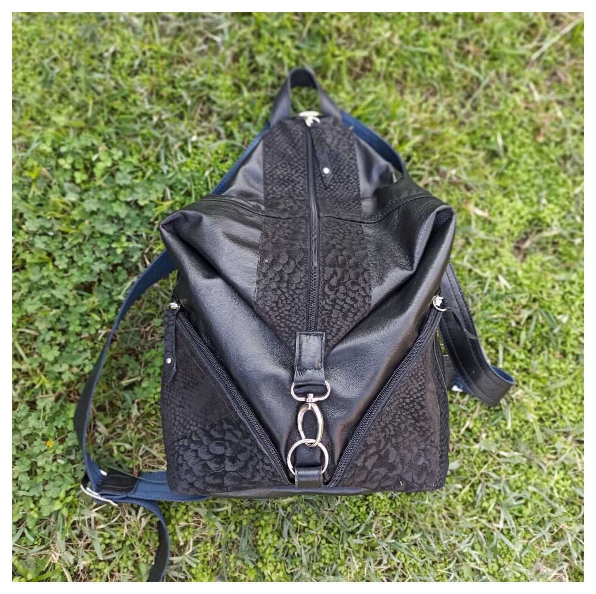 Extravagant Back Leather Rucksack - Handmade clothing from AngelBySilvia - Top Designer Brands 