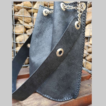 Black Astragan Fur Handbag - Handmade clothing from AngelBySilvia - Top Designer Brands 