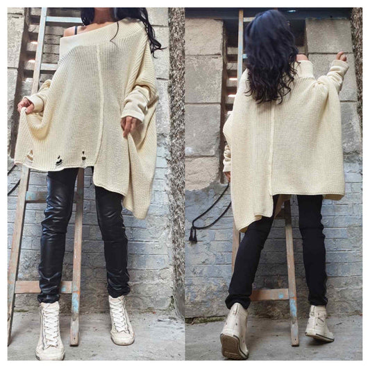 Wool Extravagant Sweater - Handmade clothing from AngelBySilvia - Top Designer Brands 