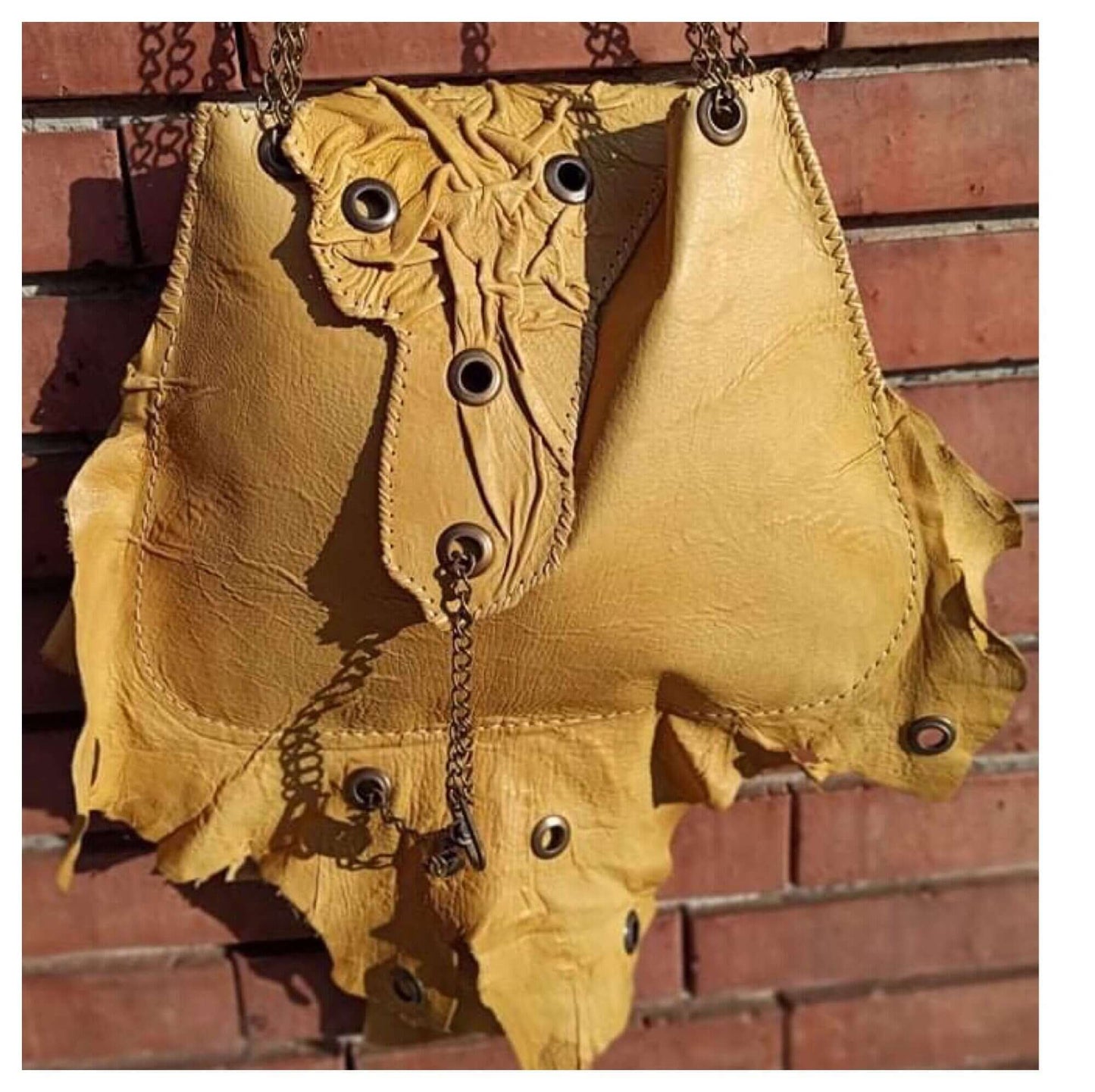 Asymmetric Shoulders Bag Mustard Color - Handmade clothing from AngelBySilvia - Top Designer Brands 