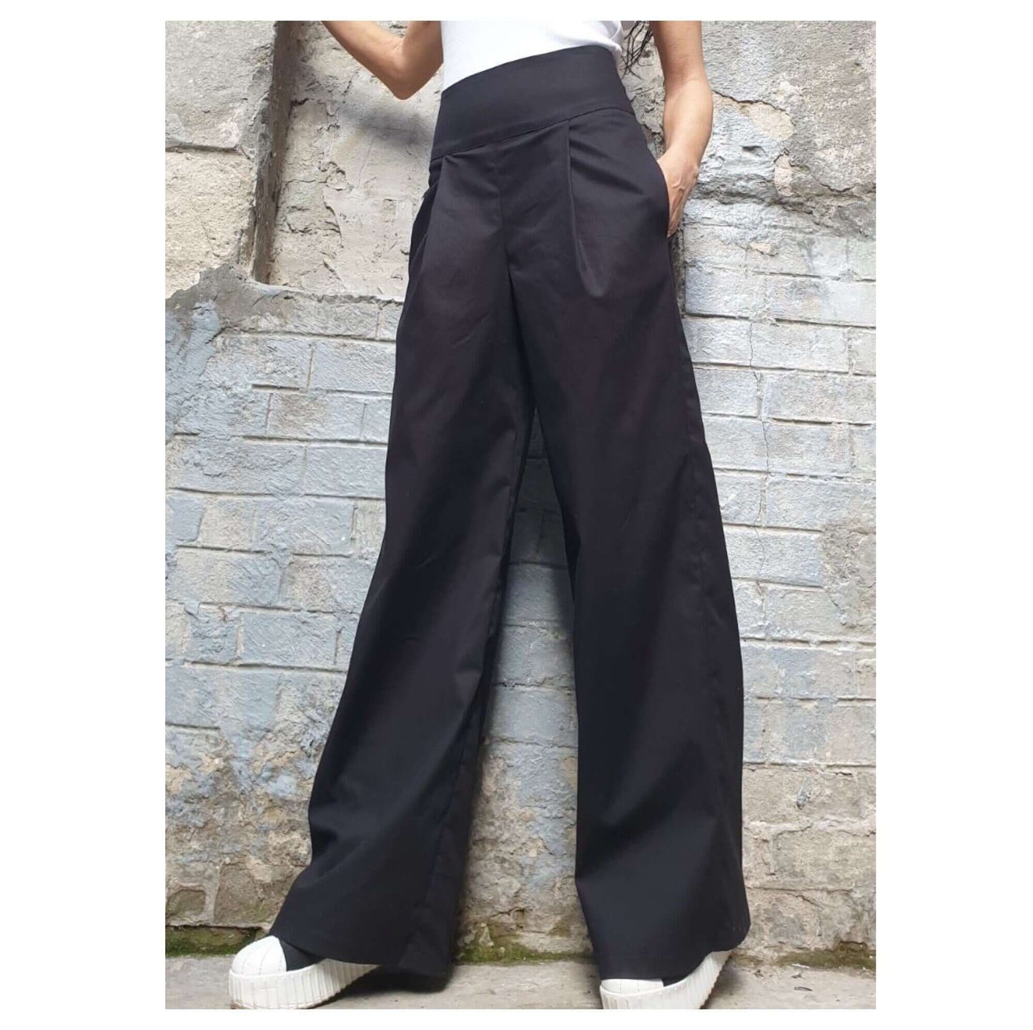 High Waist Black Pants - Handmade clothing from AngelBySilvia - Top Designer Brands 