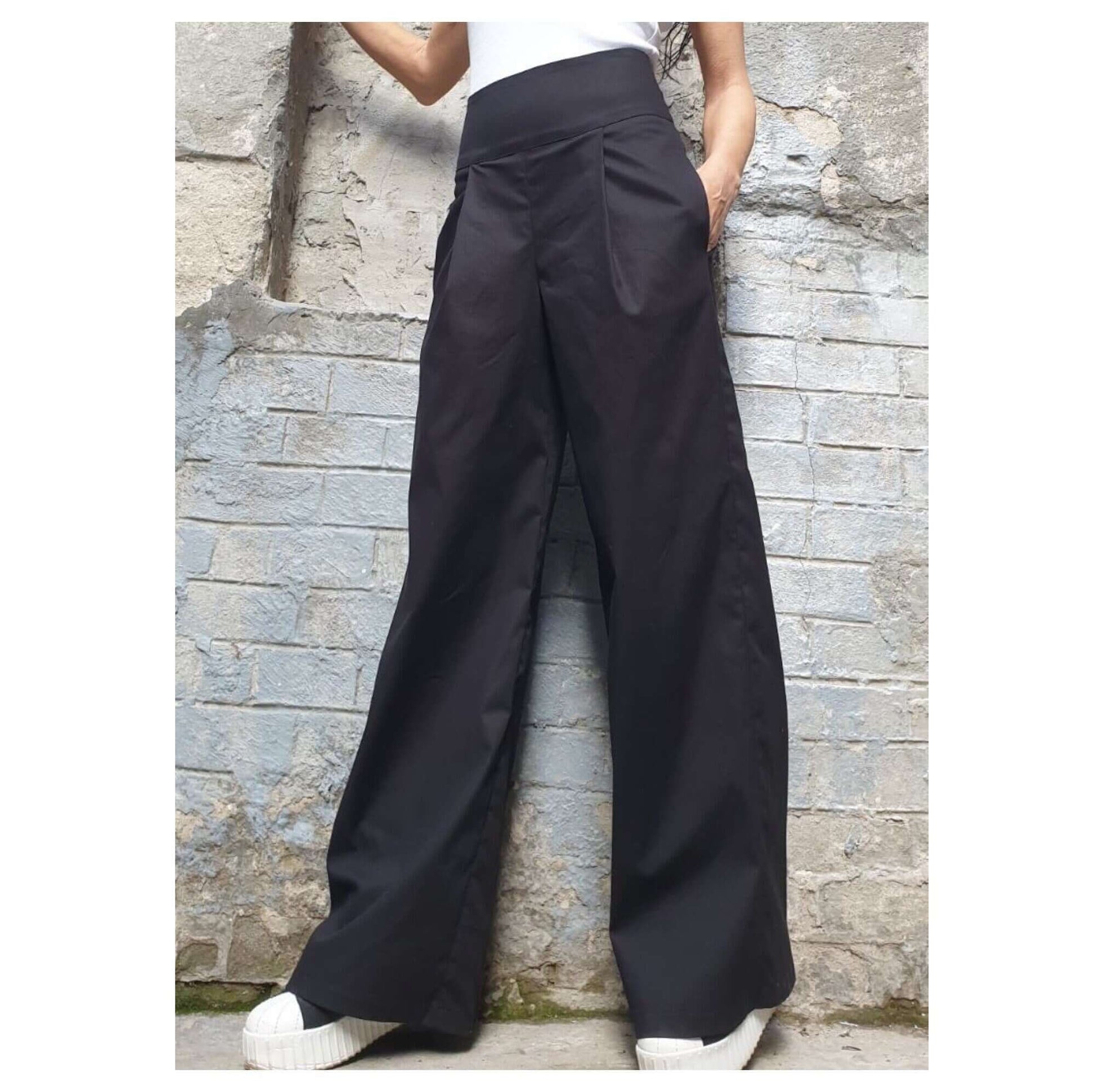 High Waist Black Pants - Handmade clothing from AngelBySilvia - Top Designer Brands 