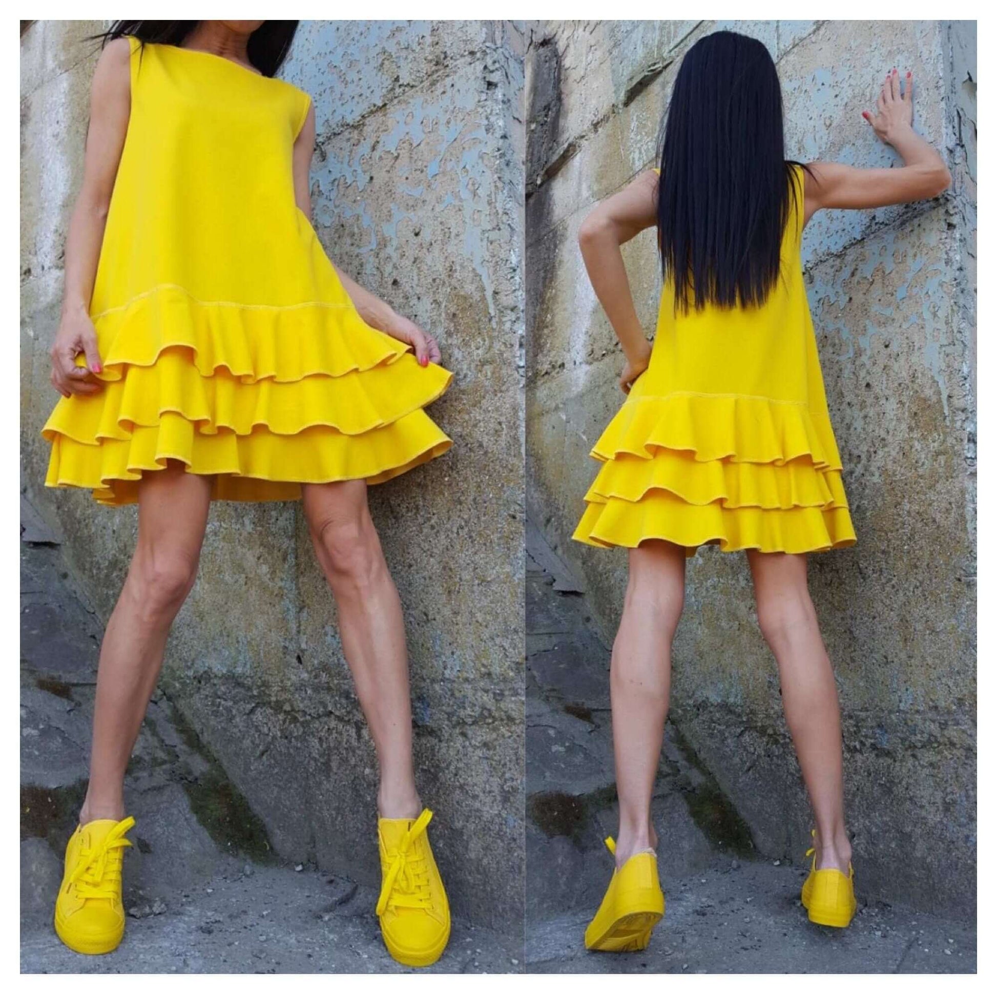 Maxi Ruffle Dress - Handmade clothing from AngelBySilvia - Top Designer Brands 