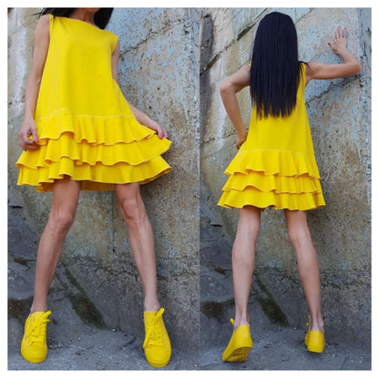 Maxi Ruffle Dress - Handmade clothing from AngelBySilvia - Top Designer Brands 