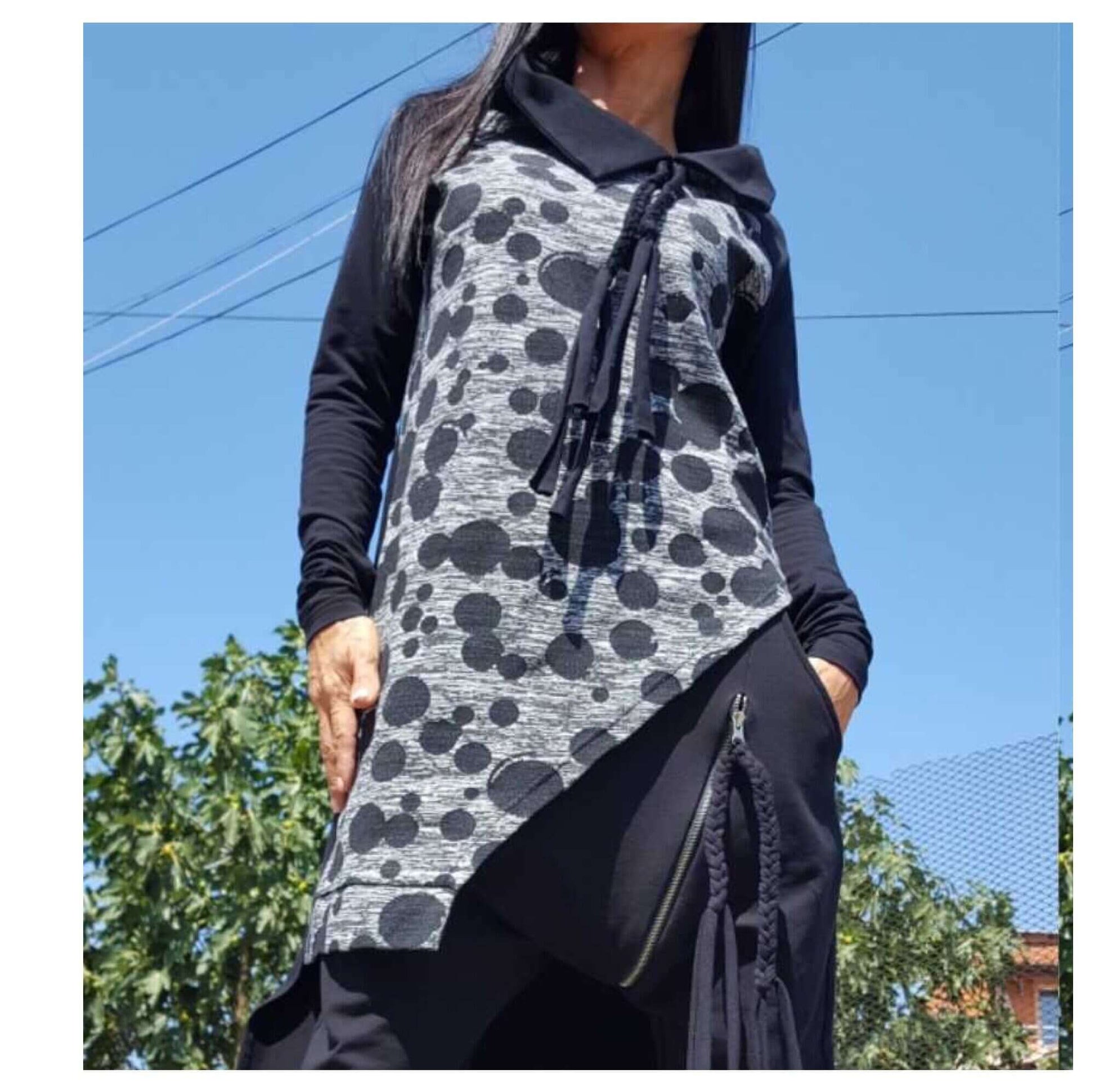 Asymmetric Two Piece Woman Set - Handmade clothing from AngelBySilvia - Top Designer Brands 