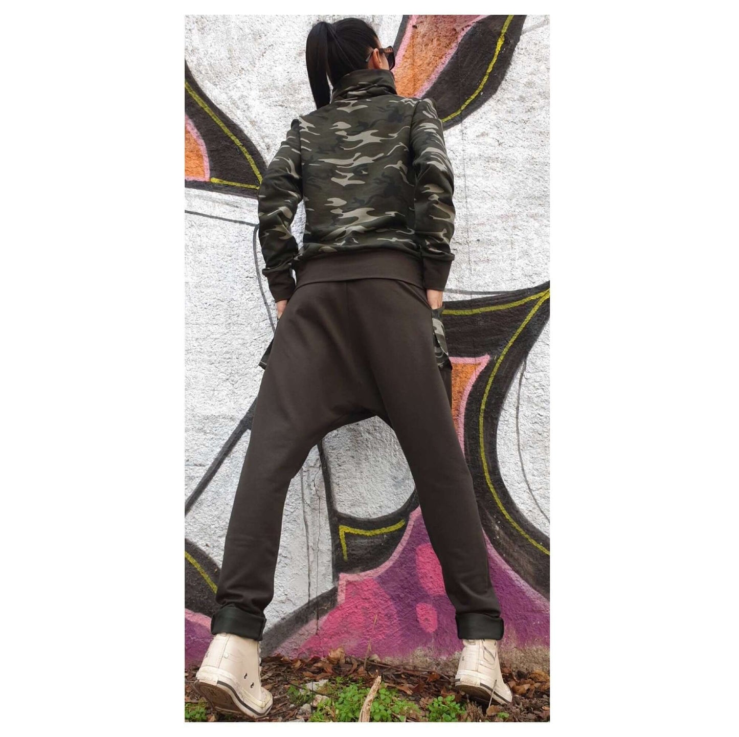 Green Camouflage Everyday Outwear Women Tracksuit - Handmade clothing from AngelBySilvia - Top Designer Brands 