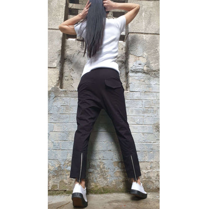 Black Woman Harem Pants - Handmade clothing from AngelBySilvia - Top Designer Brands 